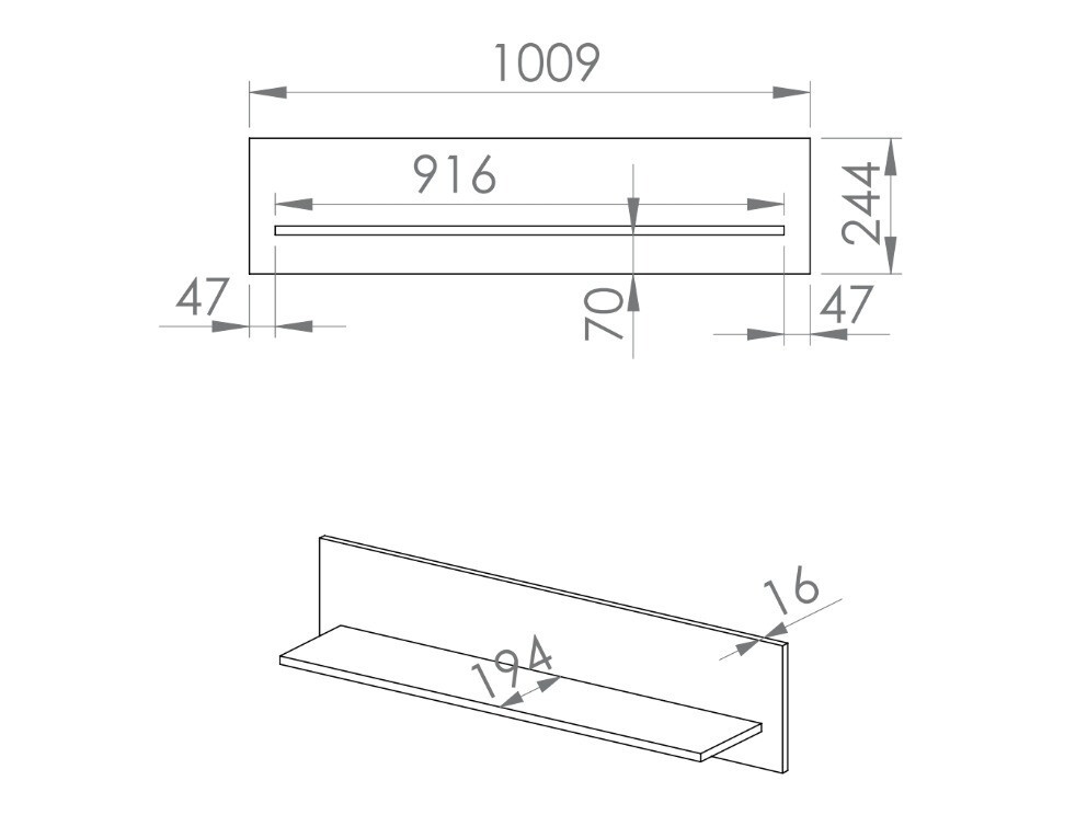 Ράφι τοίχου Orlviro 109