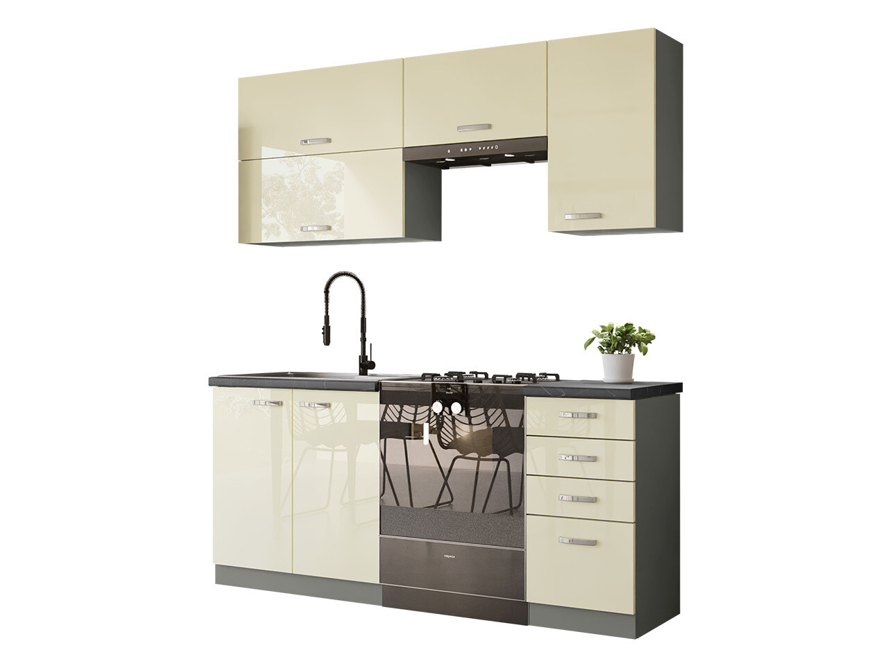 Πολυμορφικό σετ κουζίνας Multi Cream 125
