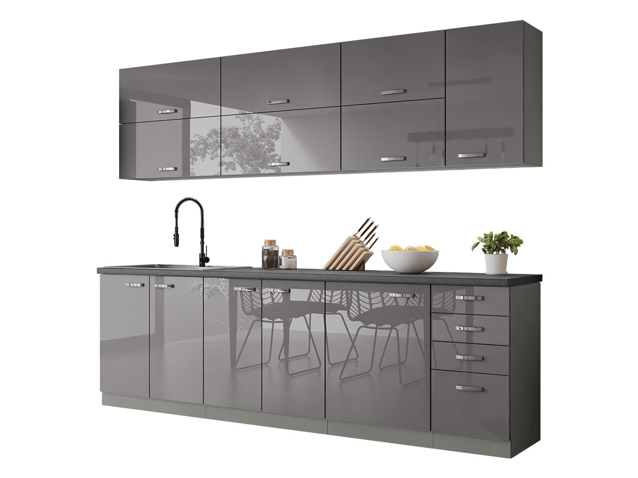 Πολυμορφικό σετ κουζίνας Multi Grey 123