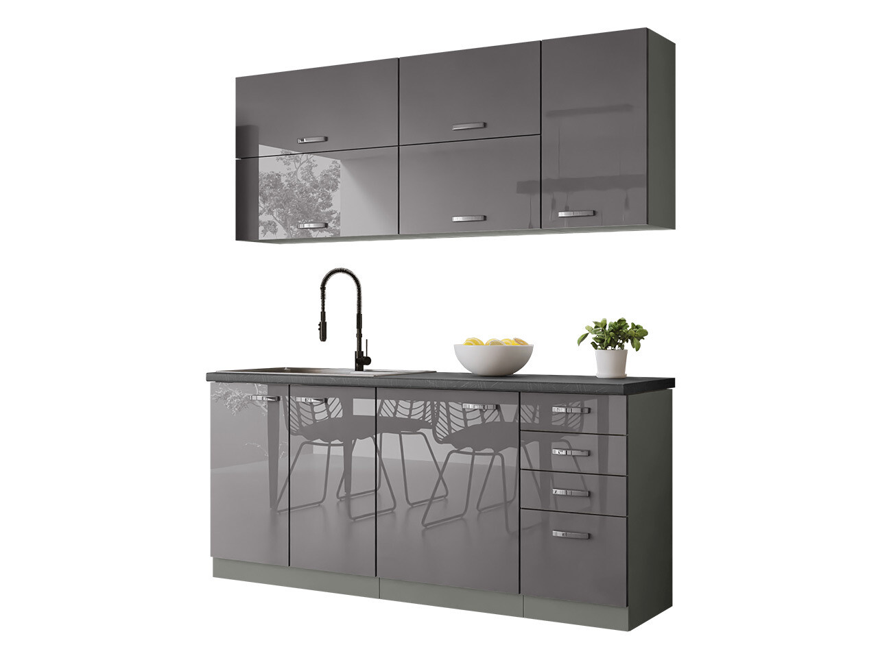 Πολυμορφικό σετ κουζίνας Multi Grey 124