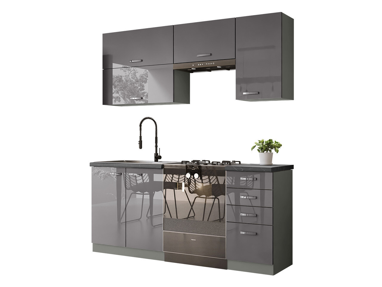 Πολυμορφικό σετ κουζίνας Multi Grey 125