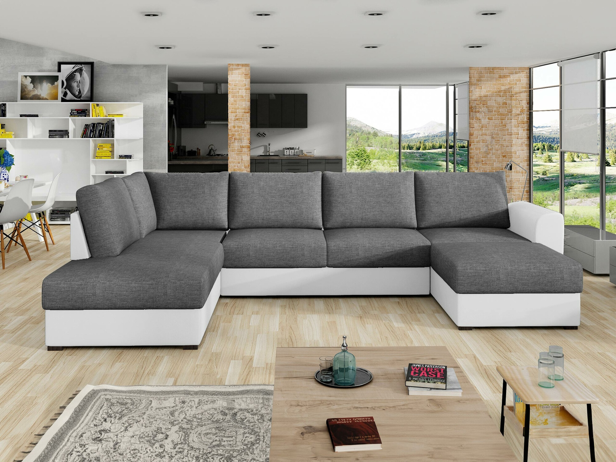Γωνιακός Καναπές Comfivo Flumen (Soft 017 + Lux 06)