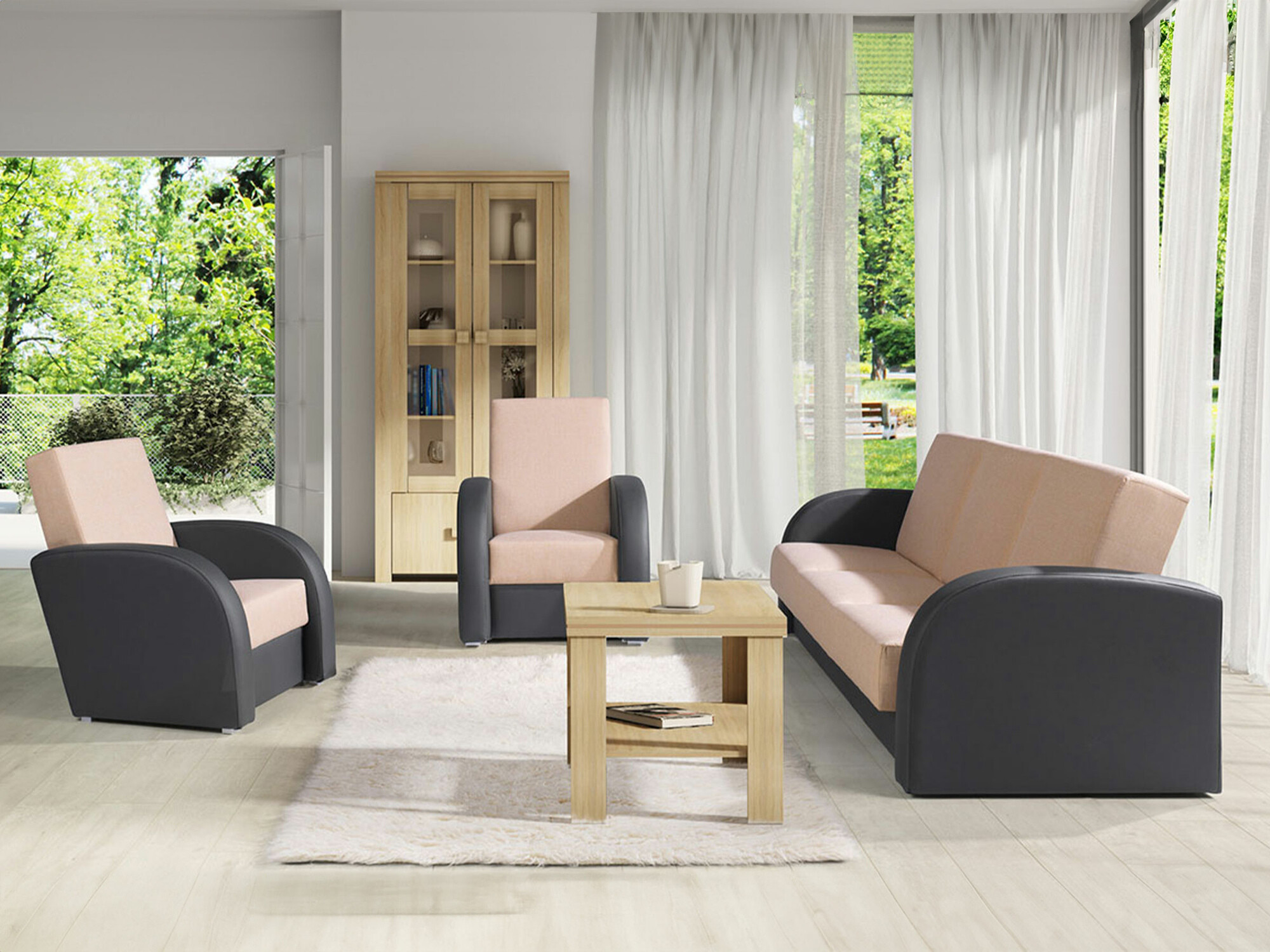 Σετ ταπετσαρισμένων επίπλων Providence 173 (Soft 020 + Lux 24)