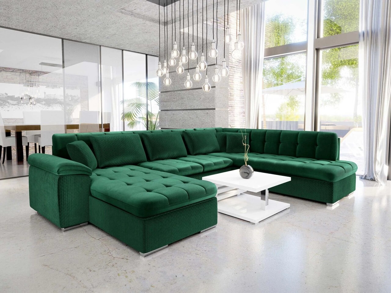 Γωνιακός Καναπές Comfivo Gemma V (Magic Velvet 2225-151 + Venus Velvet 2941)