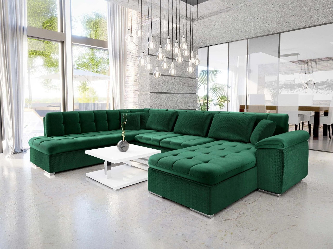 Γωνιακός Καναπές Comfivo Gemma V (Magic Velvet 2225-151 + Venus Velvet 2941)
