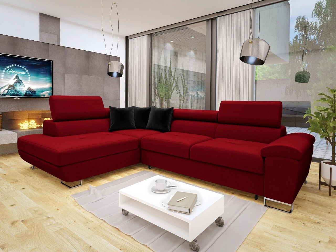 Γωνιακός Καναπές Comfivo Ruta II (Venus Velvet 2926 + Magic Velvet 2219)