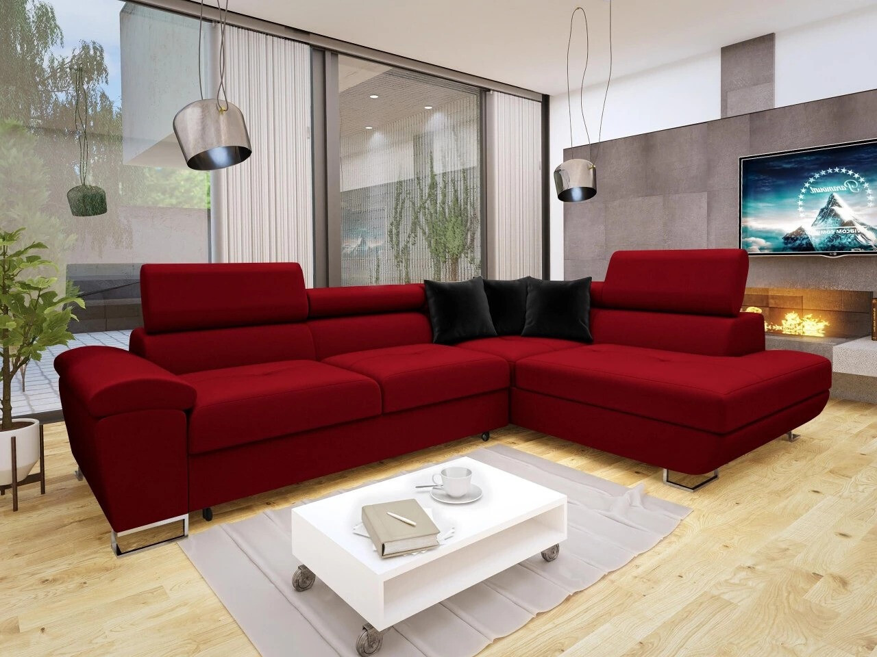 Γωνιακός Καναπές Comfivo Ruta II (Venus Velvet 2926 + Magic Velvet 2219)
