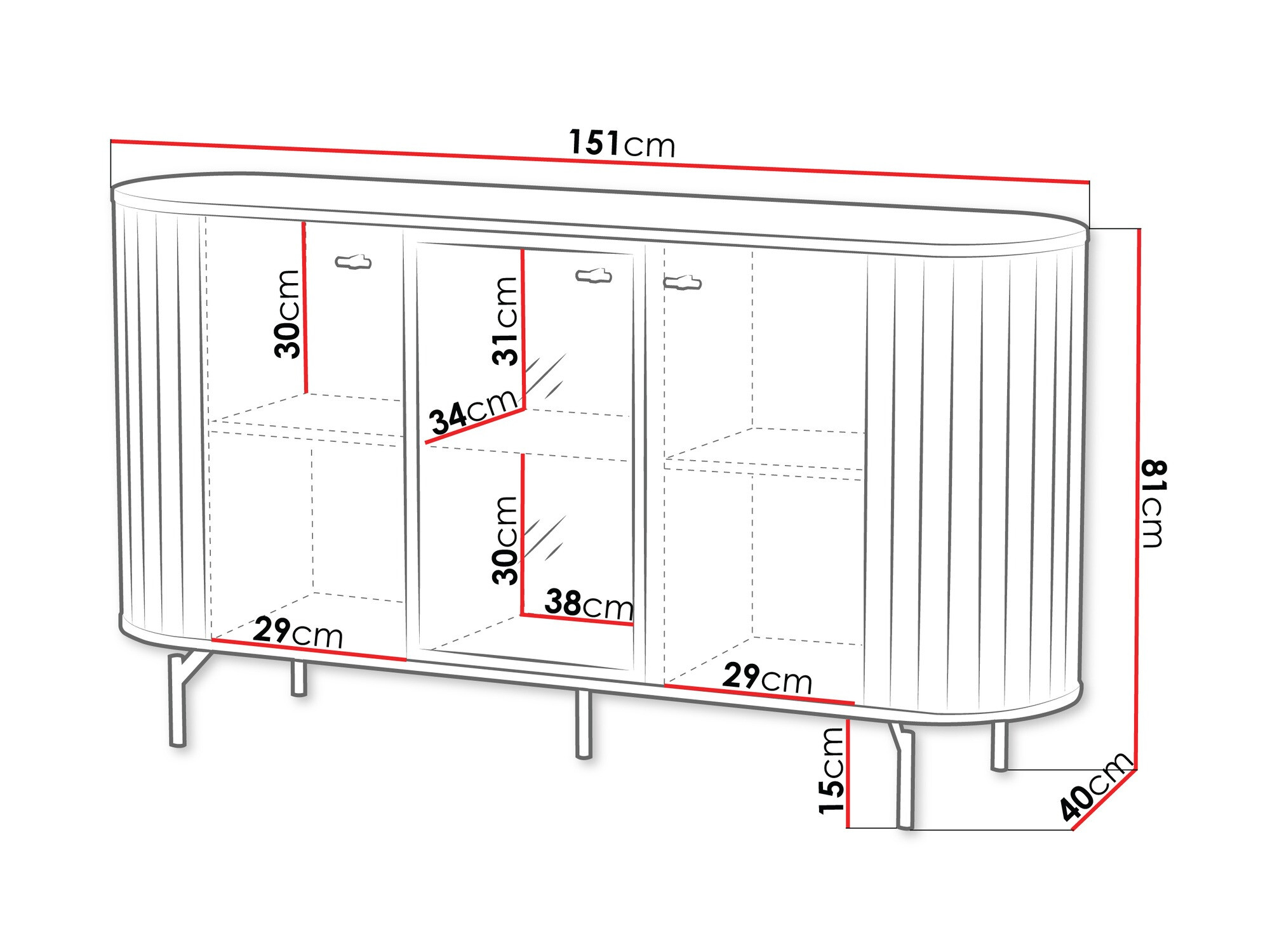 Μπουφέ Novmono 114