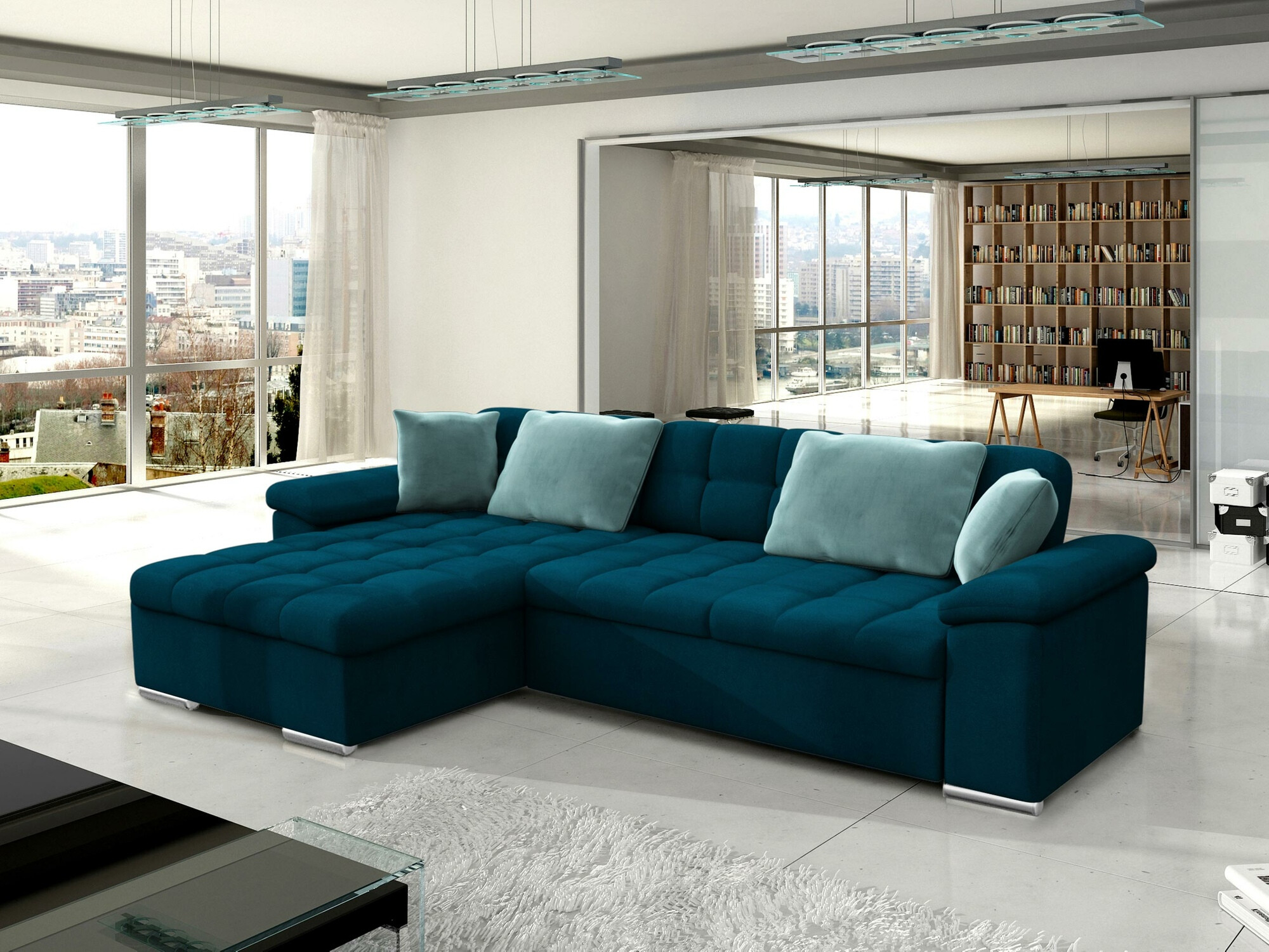 Γωνιακός Καναπές Comfivo Mica II (Venus Velvet 2911 + Prestige 2771)