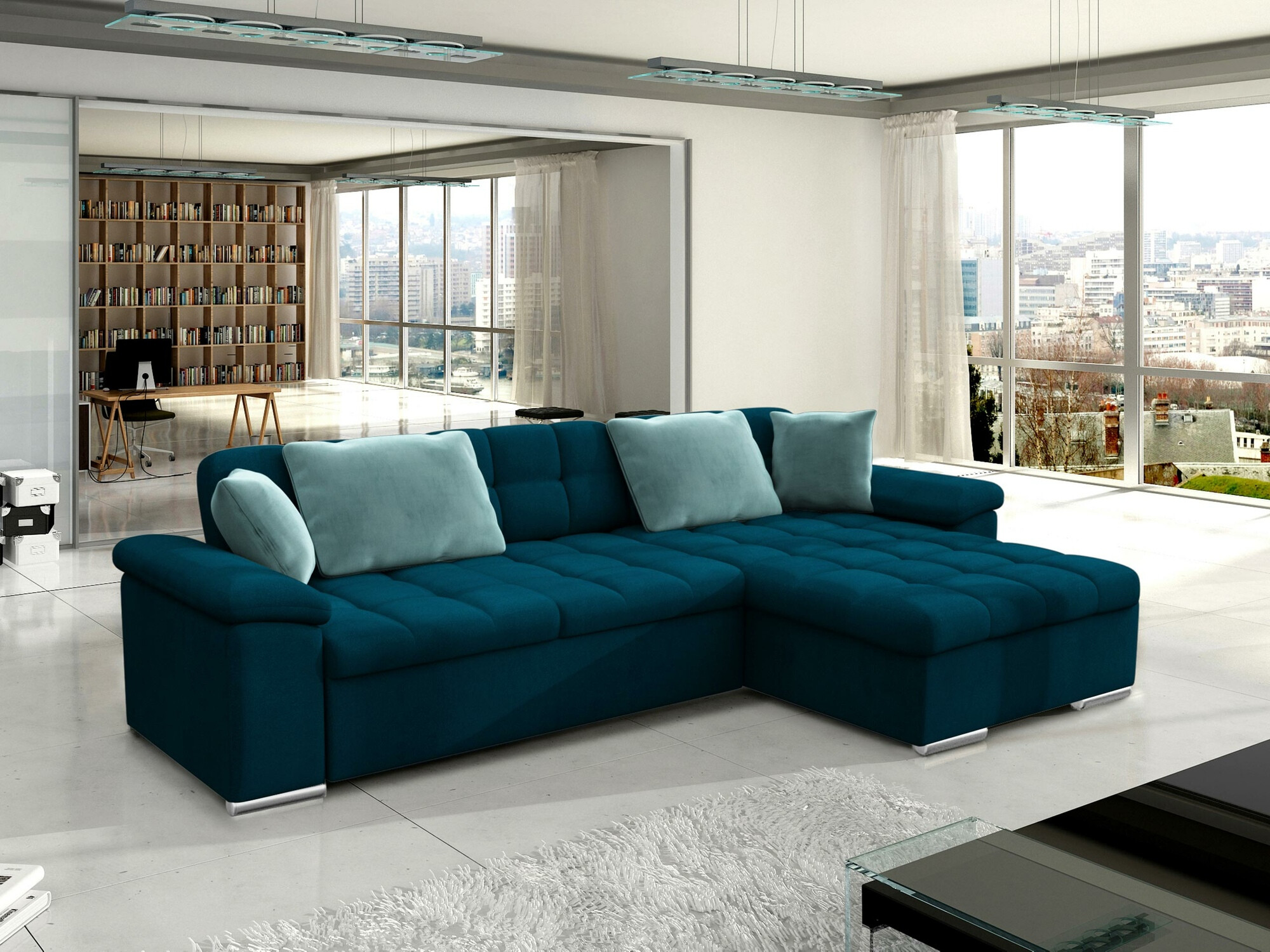 Γωνιακός Καναπές Comfivo Mica II (Venus Velvet 2911 + Prestige 2771)