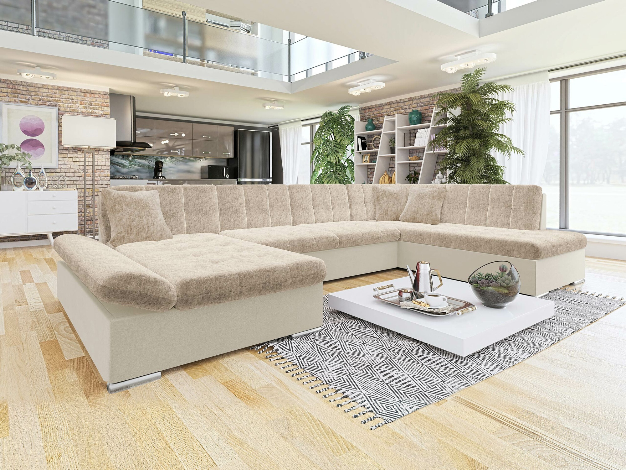 Γωνιακός Καναπές Comfivo Tilia (Venus Velvet 2927 + Miu 2041)