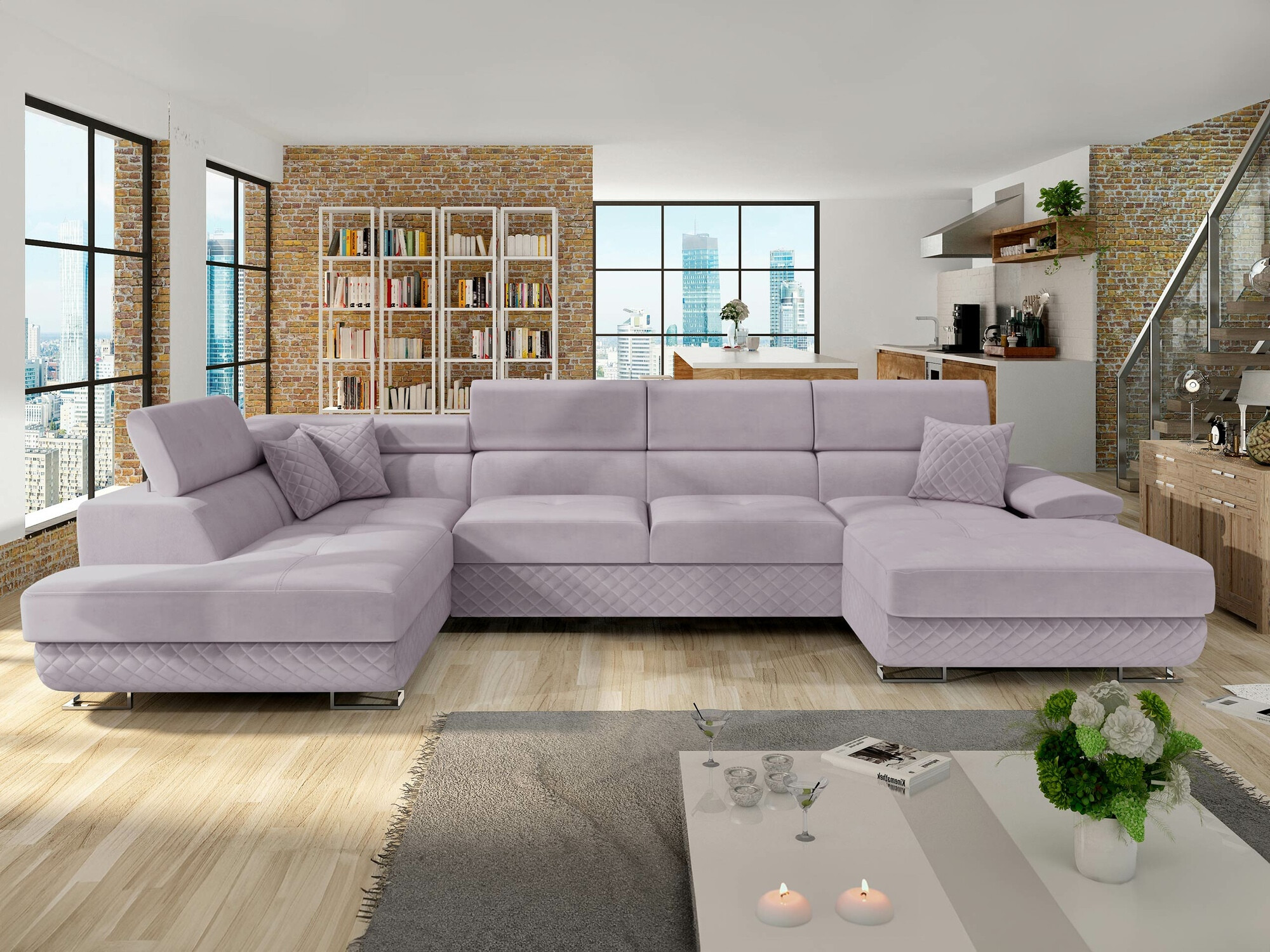 Γωνιακός Καναπές Comfivo Ruta V (Prestige 2765 Karo + Prestige 2765)