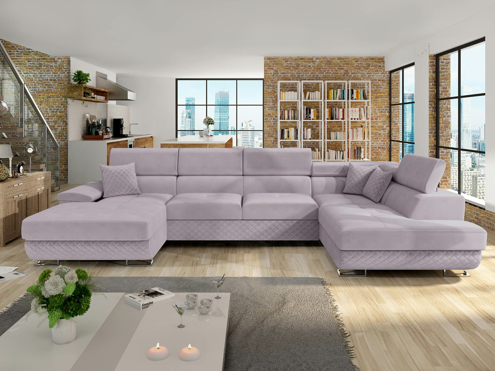 Γωνιακός Καναπές Comfivo Ruta V (Prestige 2765 Karo + Prestige 2765)