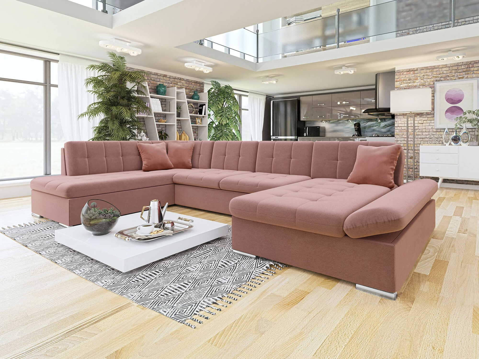 Γωνιακός Καναπές Comfivo Tilia II (Venus Velvet 2918 + Magic Velet 2258)