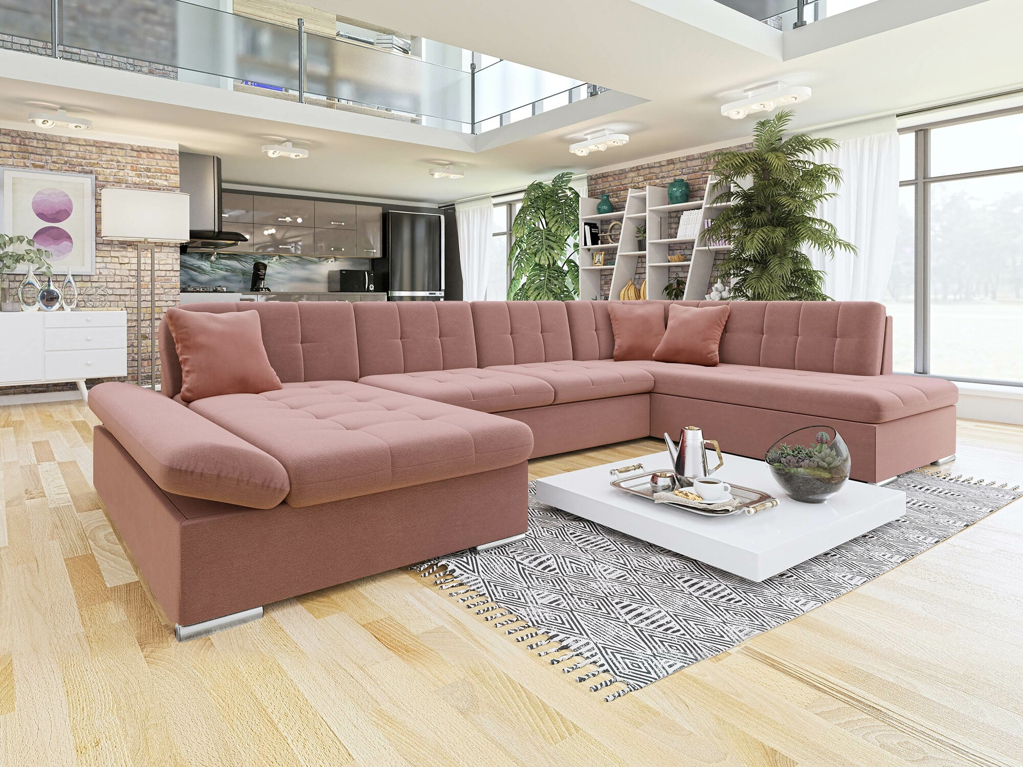 Γωνιακός Καναπές Comfivo Tilia II (Venus Velvet 2918 + Magic Velet 2258)