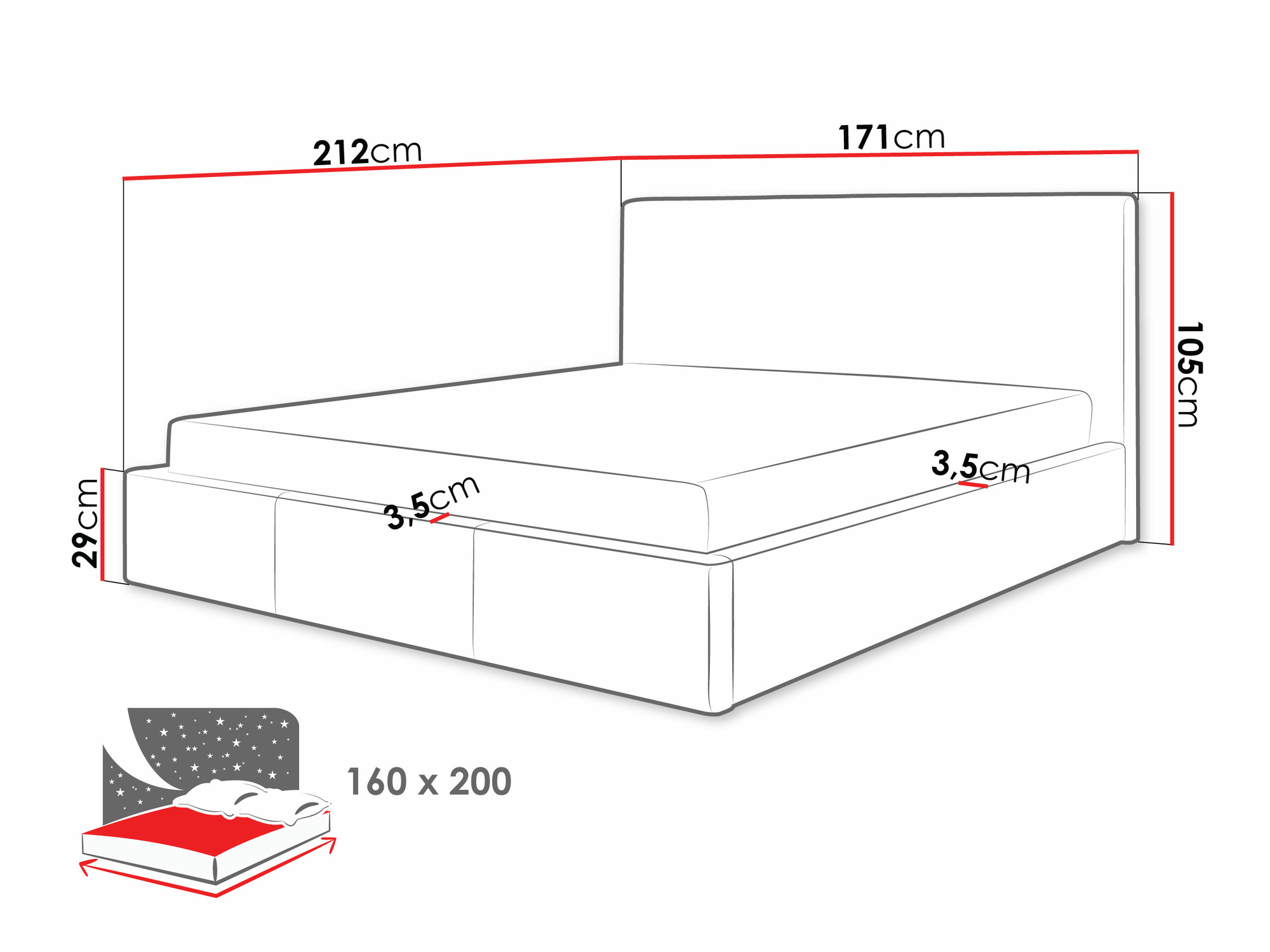 Κρεβάτι ComfiDream Velora II (Lars 90)