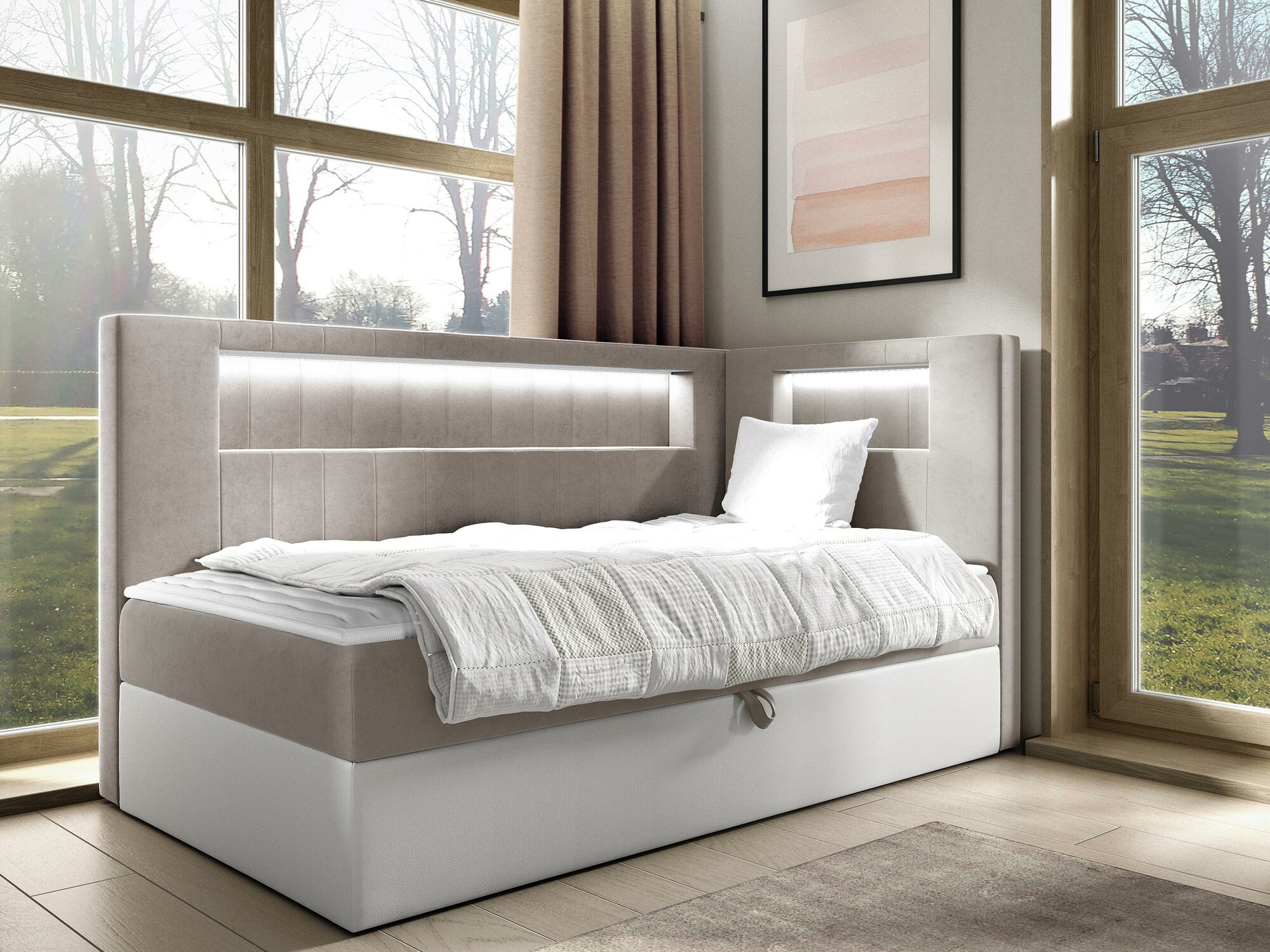 Κρεβάτι continental Lucus VIII (Soft 017 + Fresh 1)