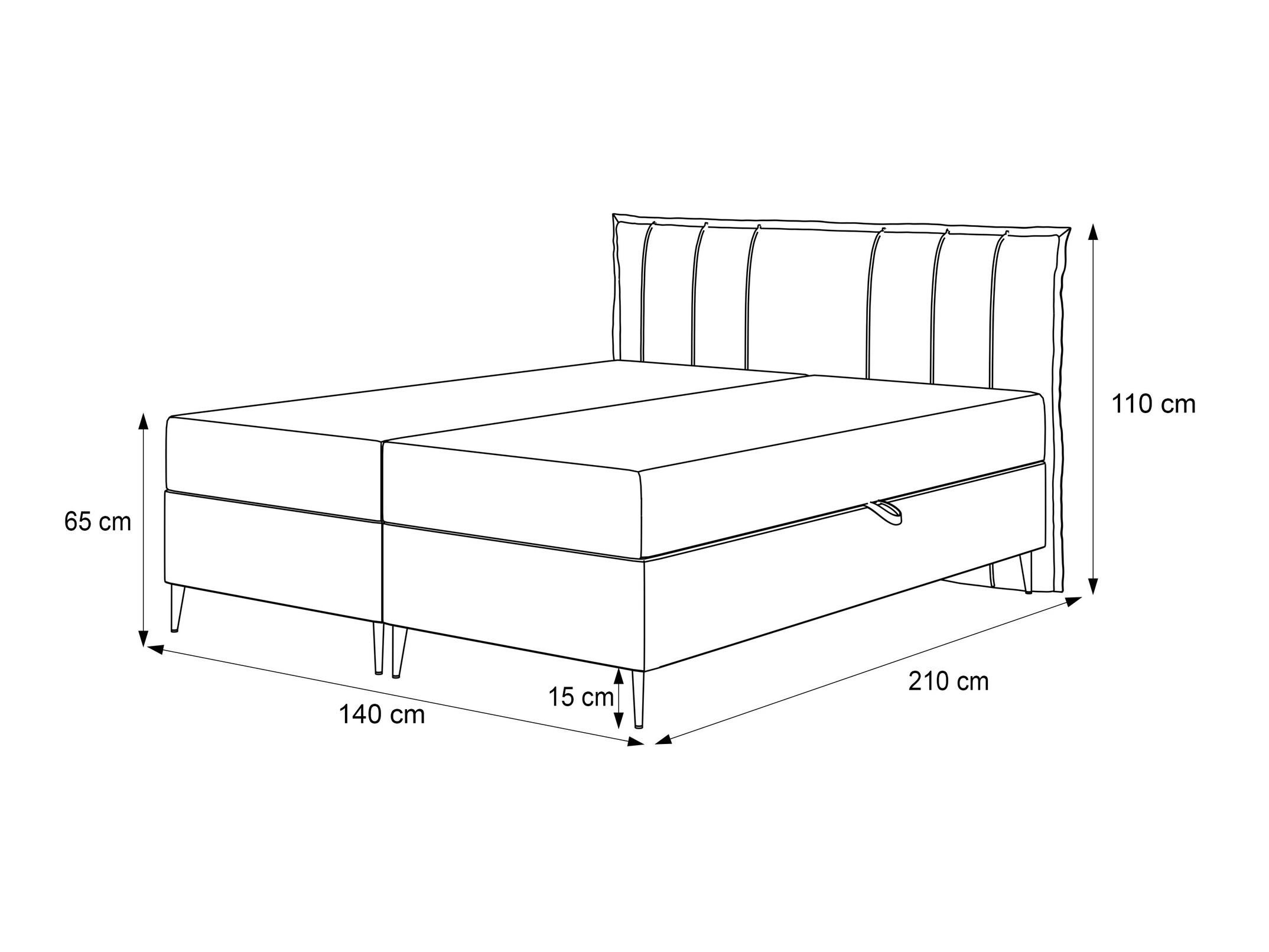 Κρεβάτι continental Martinez 105 (Magic Velvet 2229)