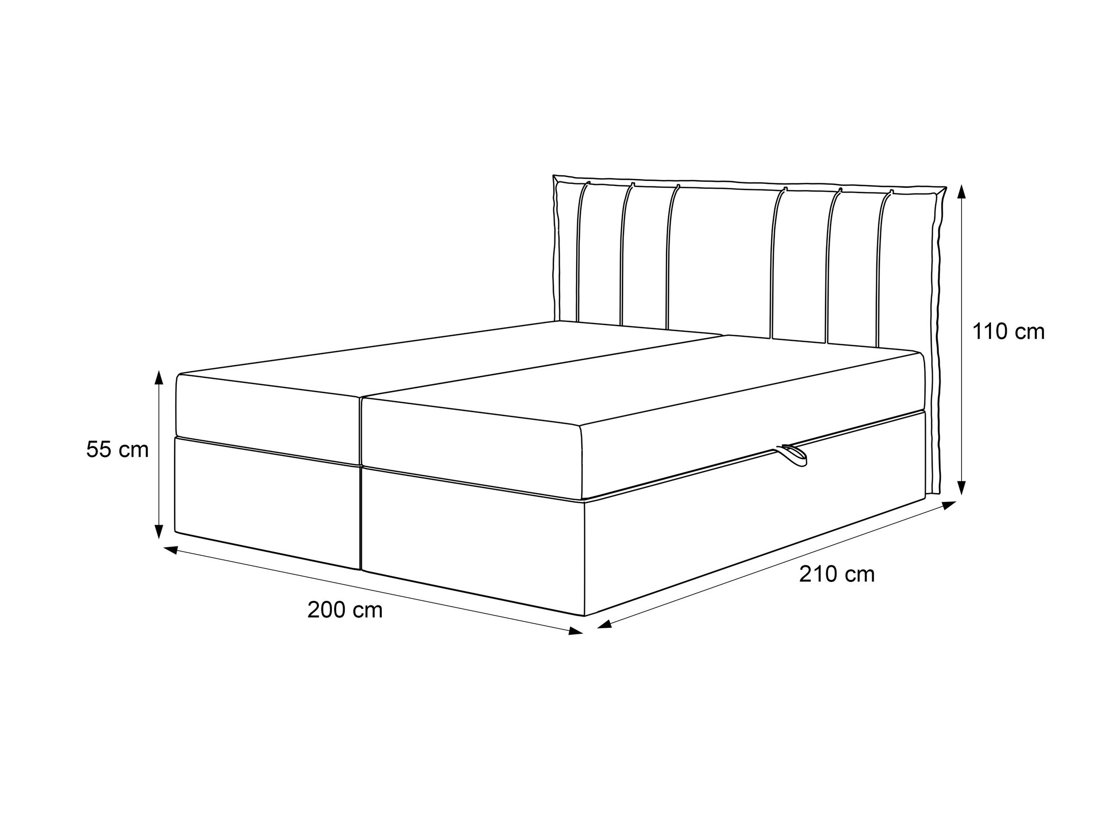Κρεβάτι continental Martinez 107 (Magic Velvet 2225)