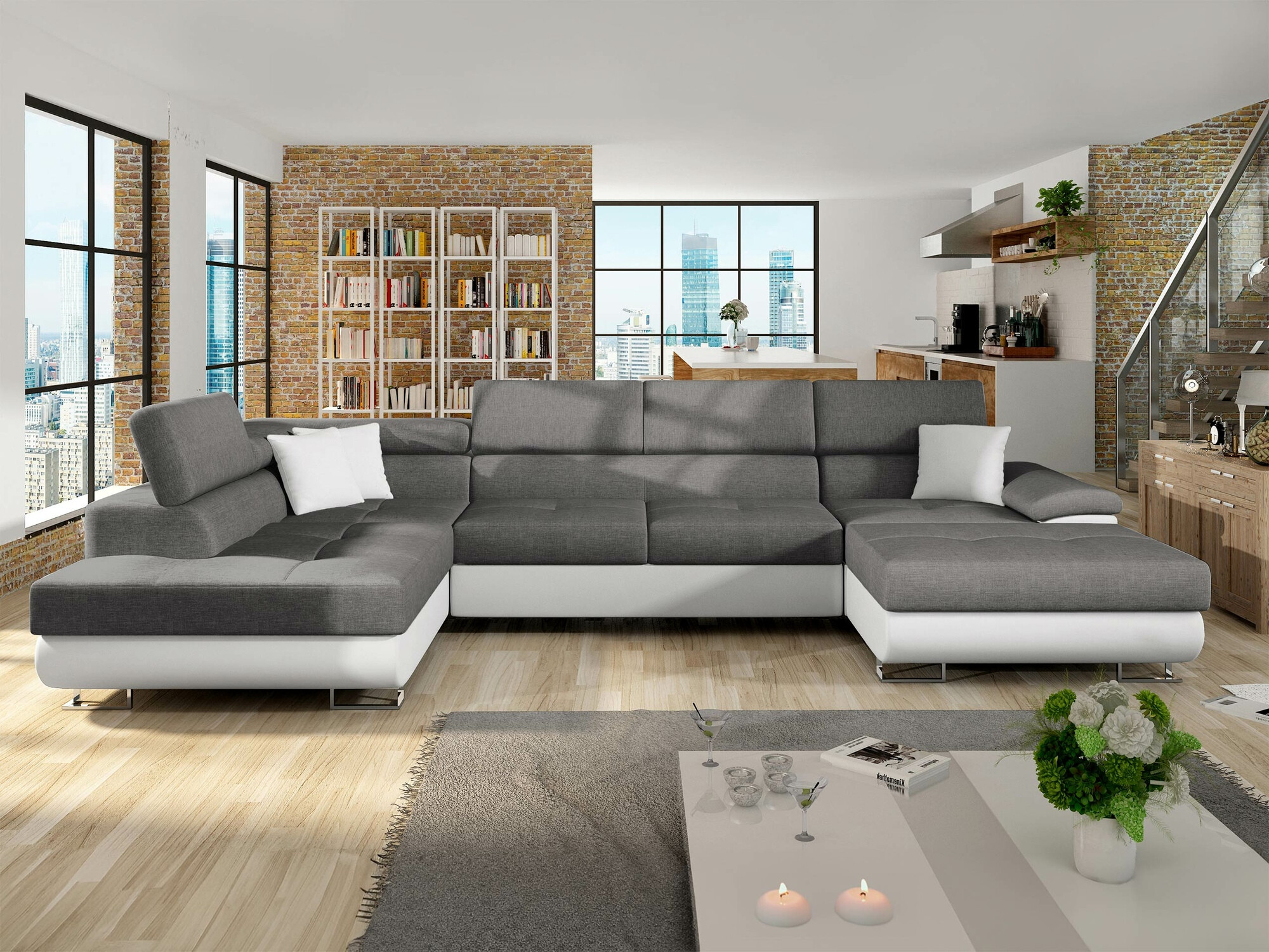 Γωνιακός Καναπές Comfivo Ruta IV (Soft 017 + Lux 05)