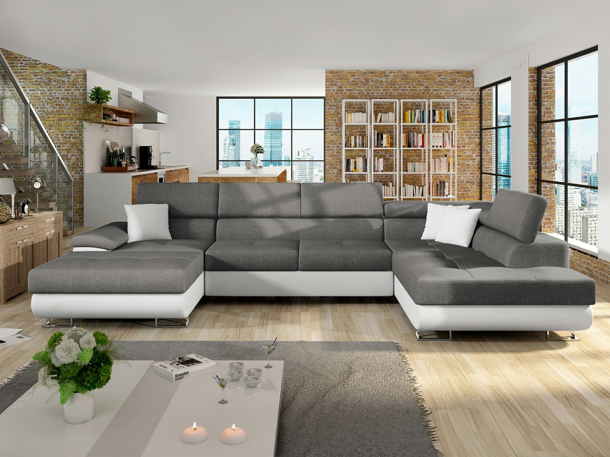Γωνιακός Καναπές Comfivo Ruta IV (Soft 017 + Lux 05)
