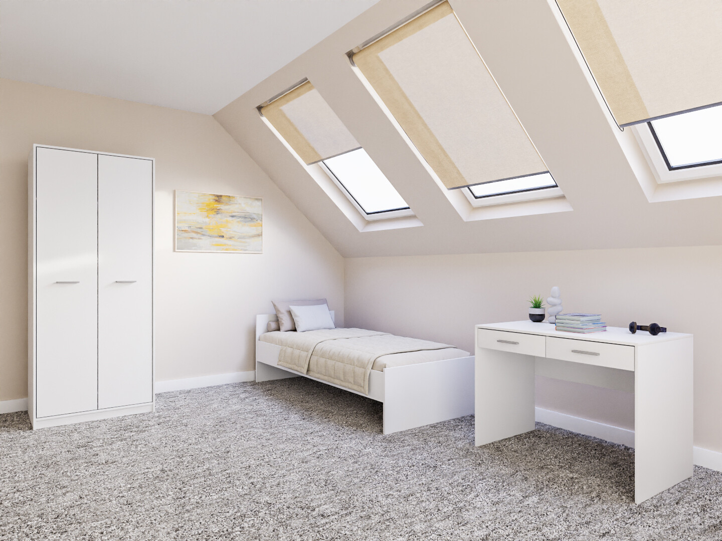 Σετ υπνοδωματίου Novsore 157 (Άσπρο)