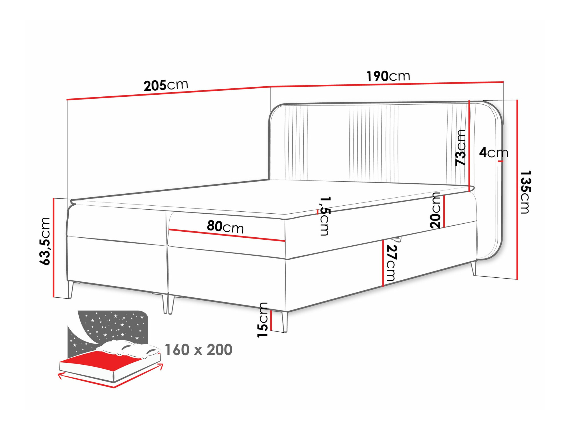 Κρεβάτι continental Sonus (Magic Velvet 2239)