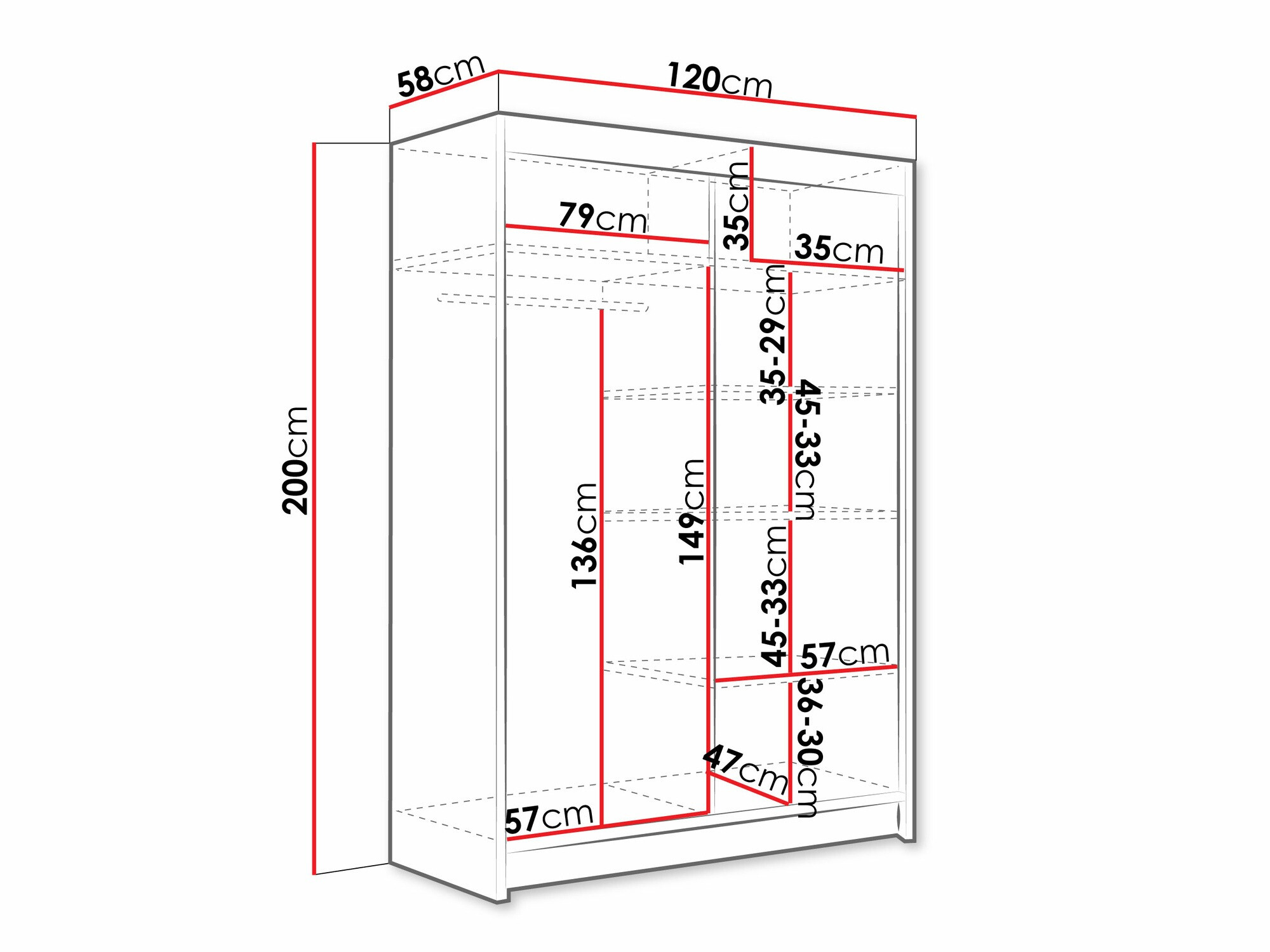Ντουλάπα Closico Pacron V (Μαύρο)
