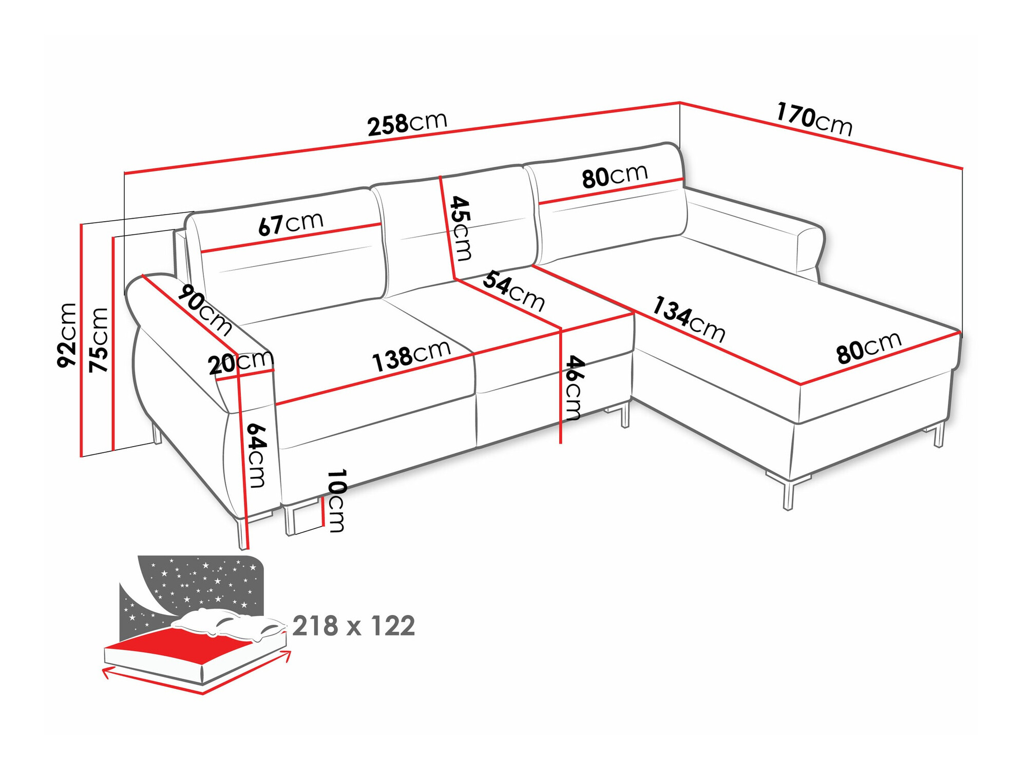 Γωνιακός Καναπές Stonecrest 103 (Sierra 744)