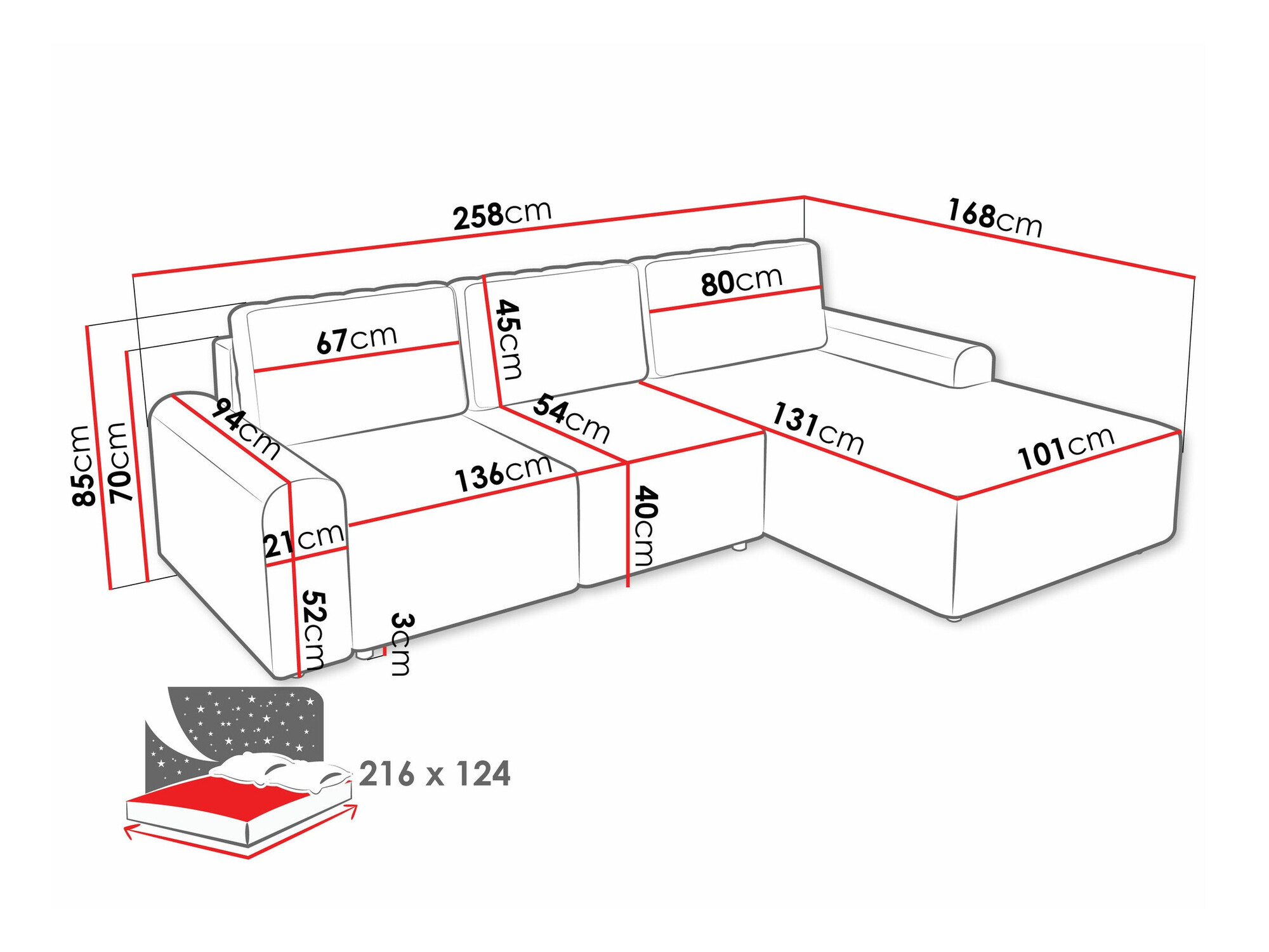 Γωνιακός Καναπές Stonecrest 105 (Sierra 744)