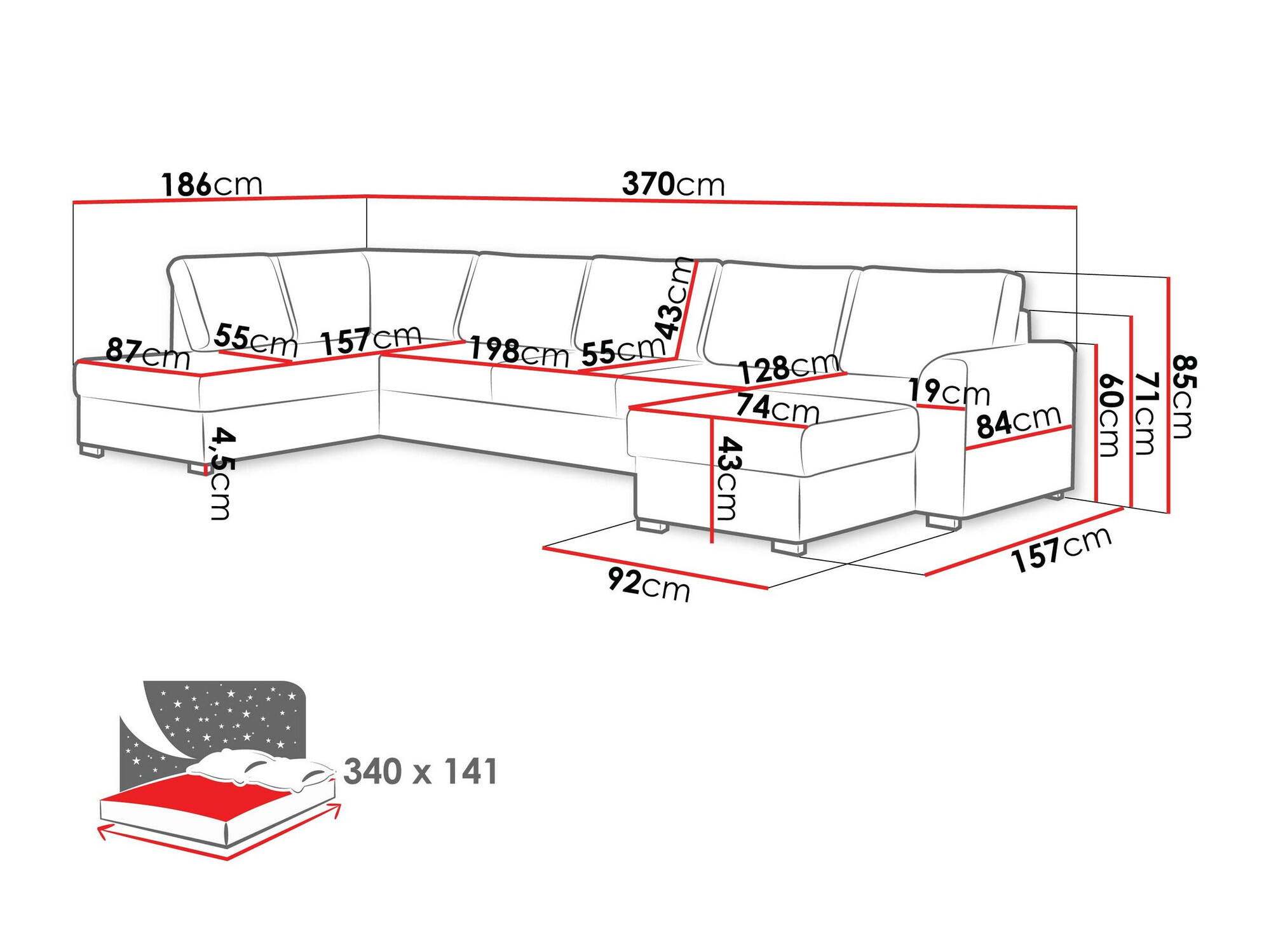Γωνιακός Καναπές Comfivo Flumen I (Flow 22)