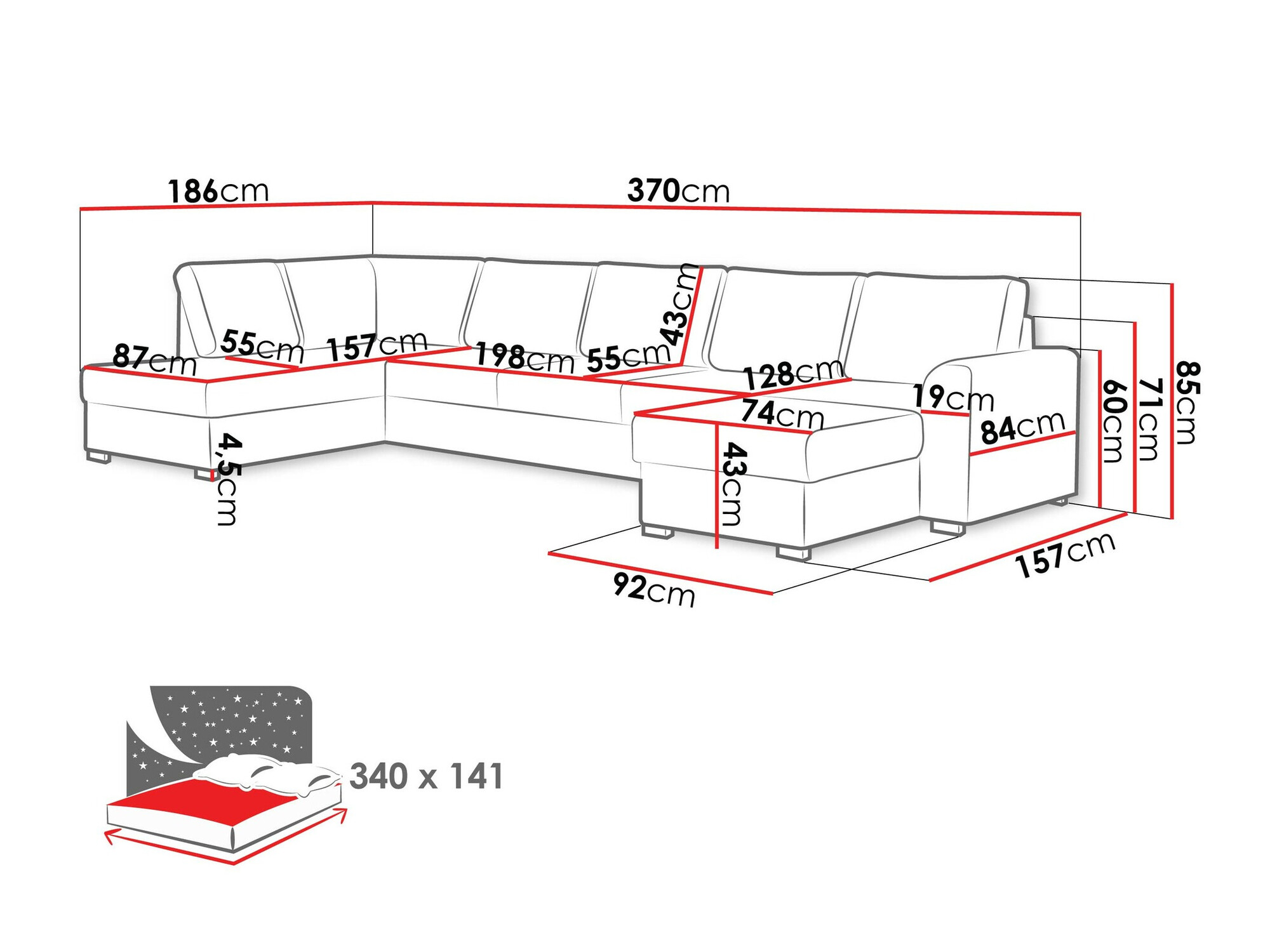 Γωνιακός Καναπές Comfivo Flumen I (Flow 22)