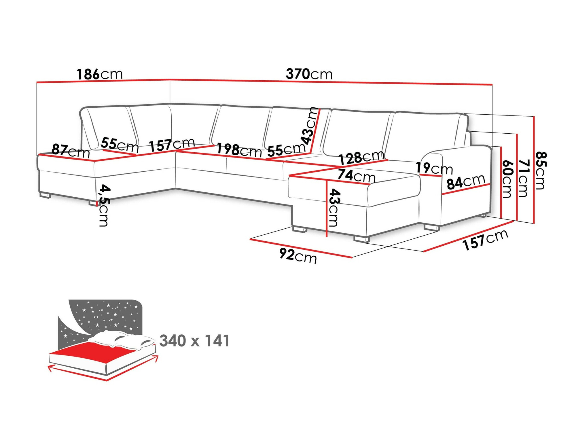 Γωνιακός Καναπές Comfivo Flumen I (Soft 011 + Majorka 03)