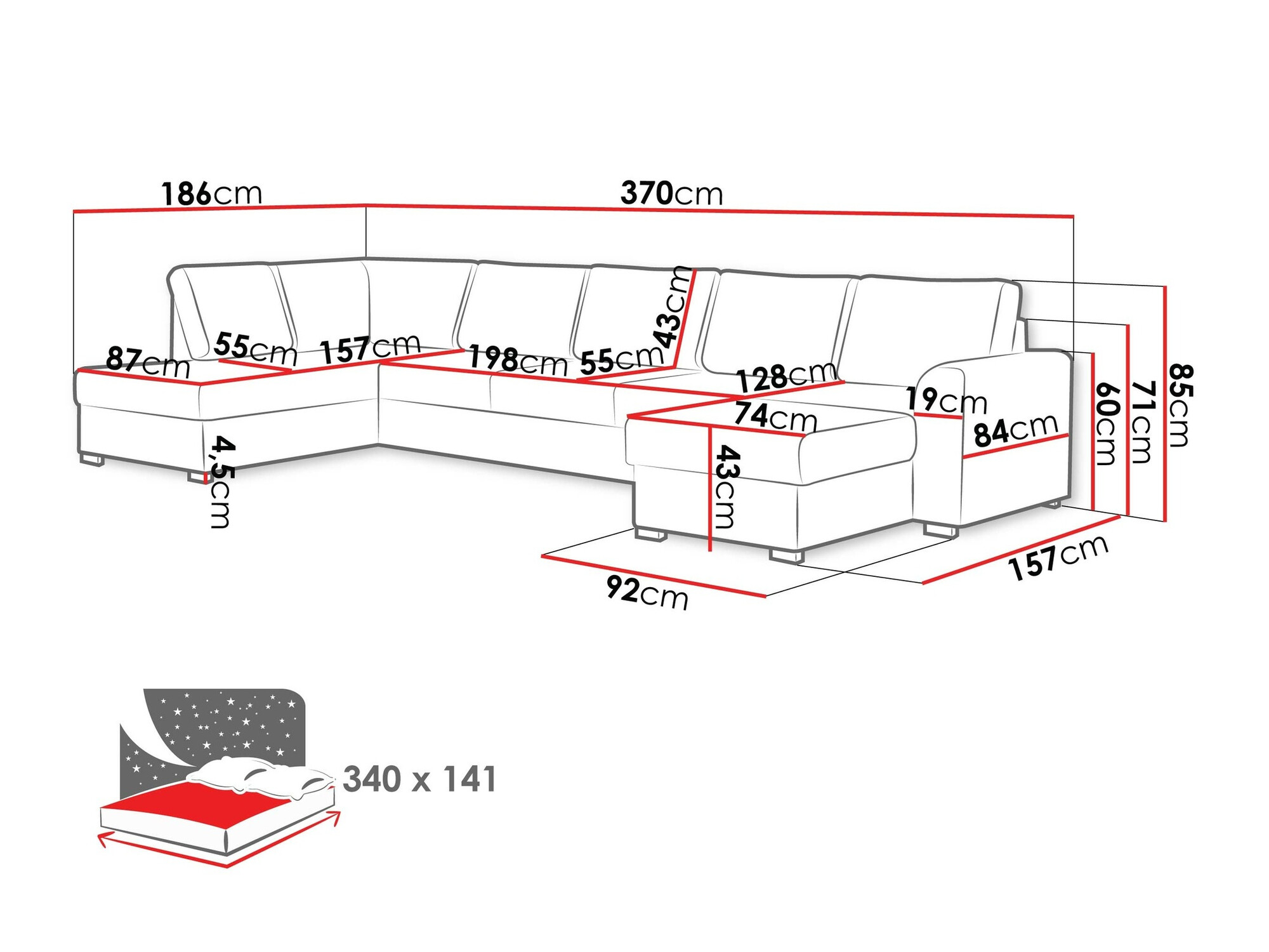 Γωνιακός Καναπές Comfivo Flumen I (Soft 017 + Lux 06)