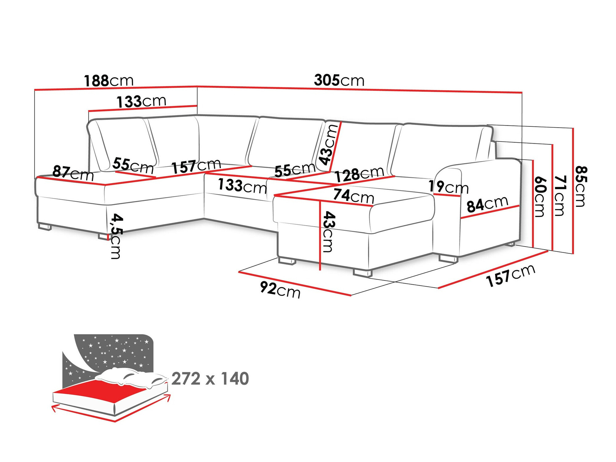 Γωνιακός Καναπές Comfivo Flumen (Flow 22)