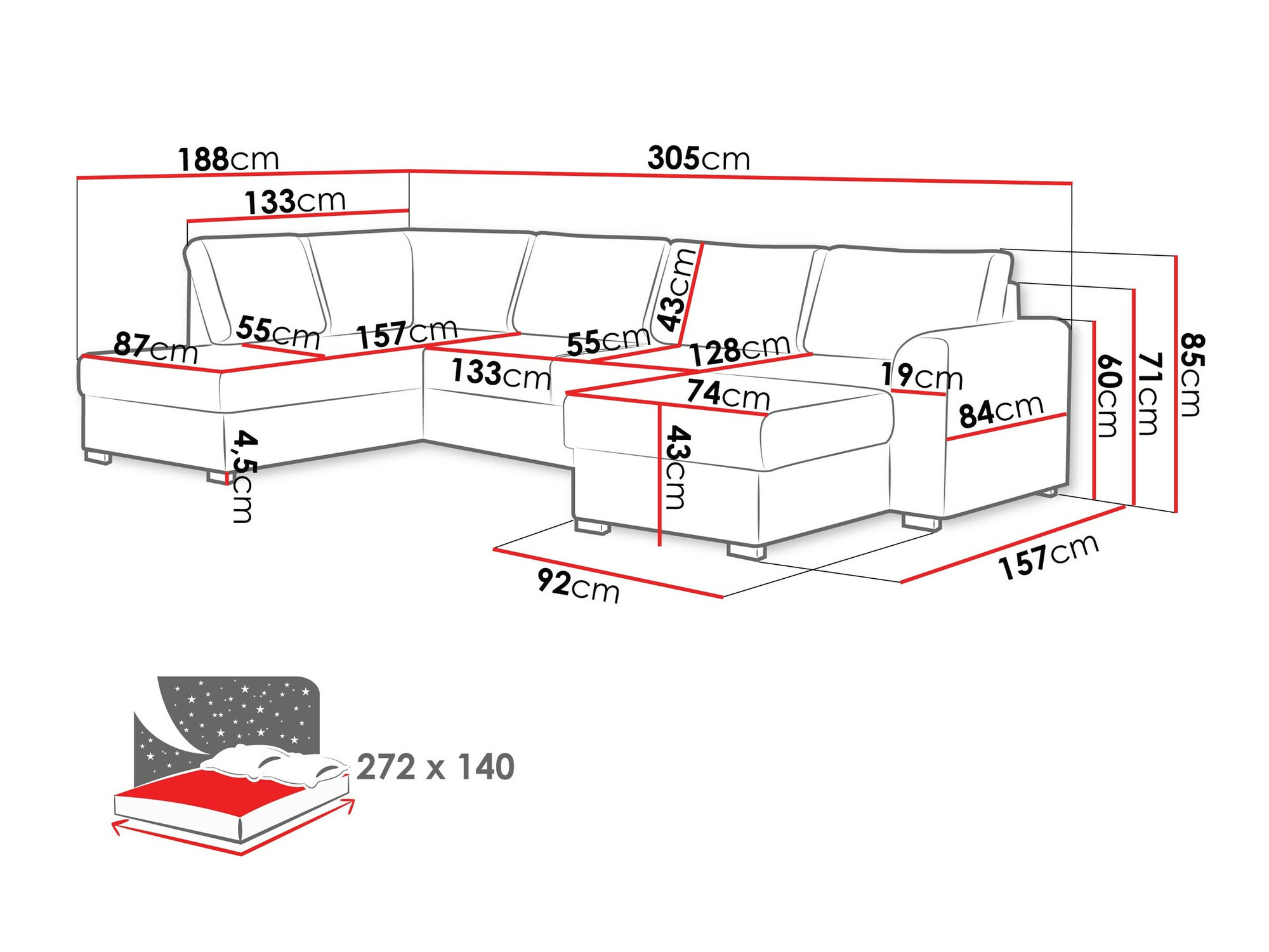 Γωνιακός Καναπές Comfivo Flumen (Flow 22)