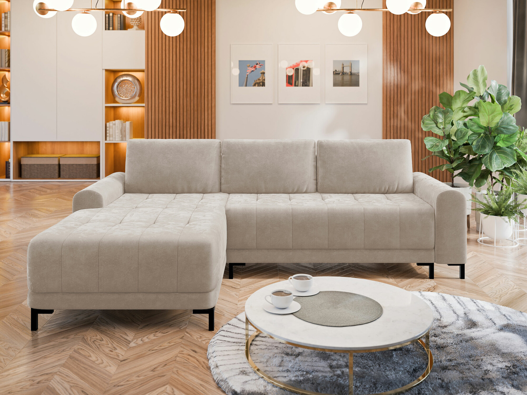 Γωνιακός Καναπές Stonecrest 100 (Velo 623)