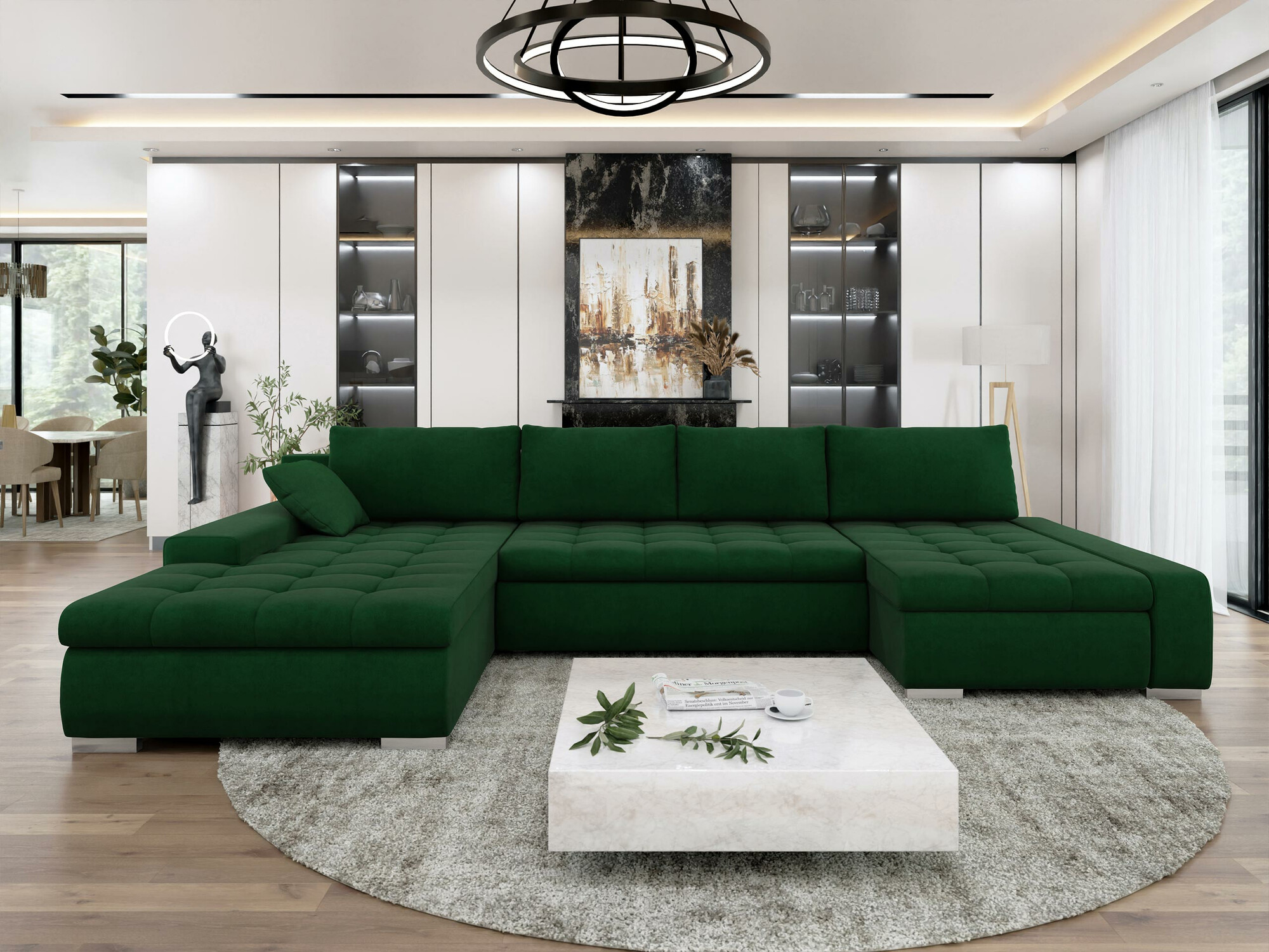 Γωνιακός Καναπές Comfivo Oliva (Uttario Velvet 2951)