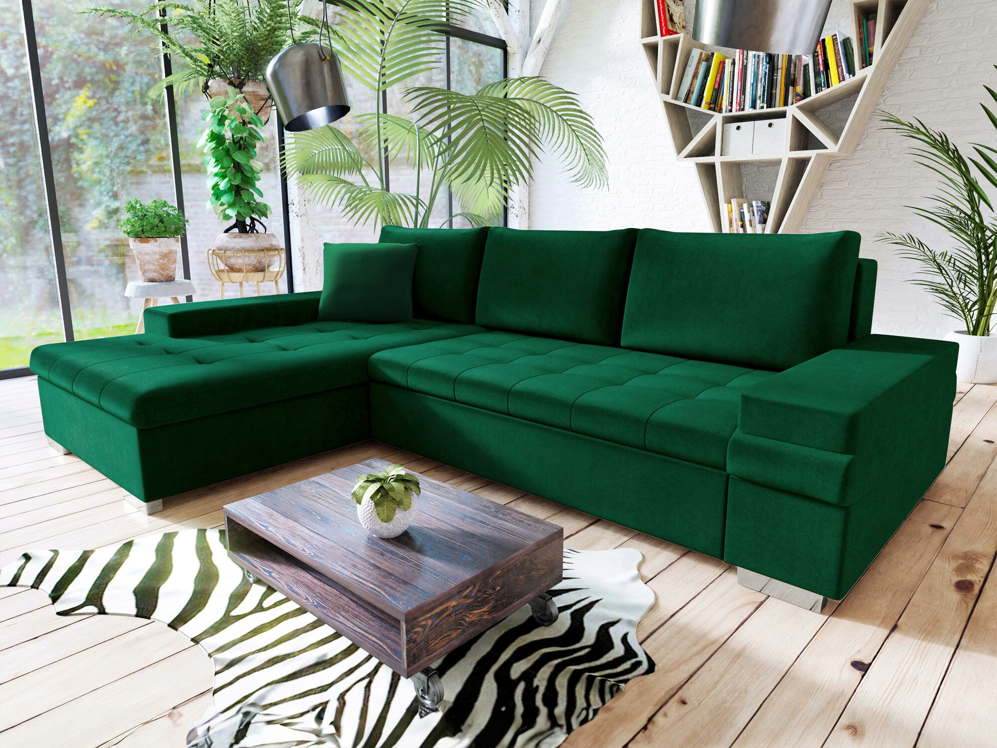Γωνιακός Καναπές Comfivo Olivetum I (Magic Velvet 2225)