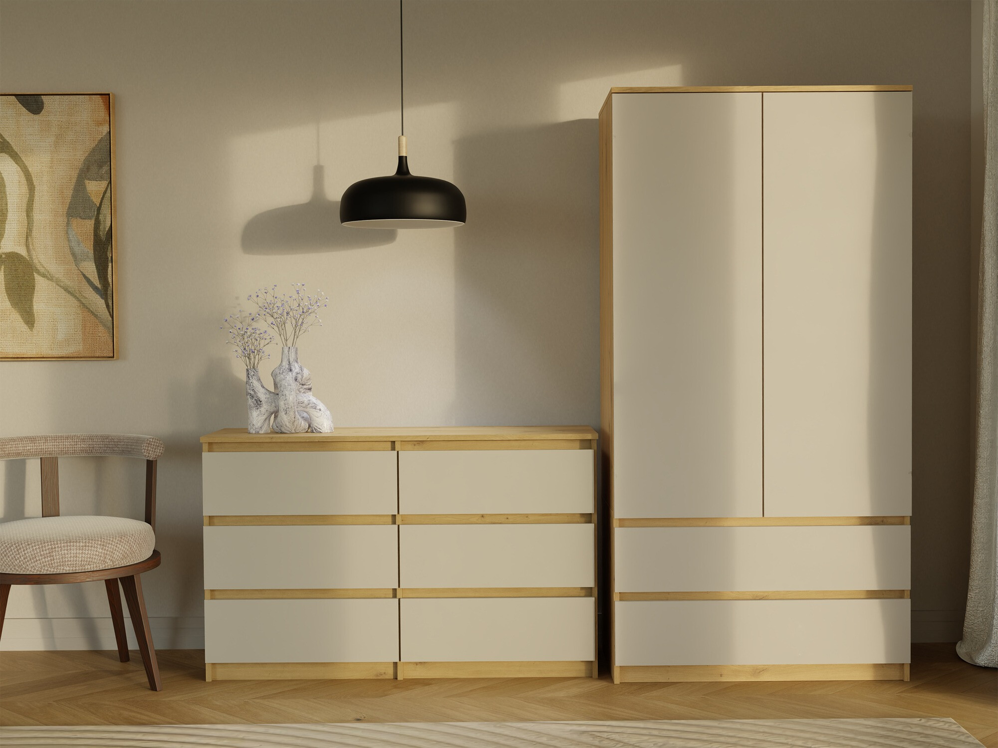 Συρταριέρα Elbvelu 103 (Artisan βελανιδιά + Κασμίρι)