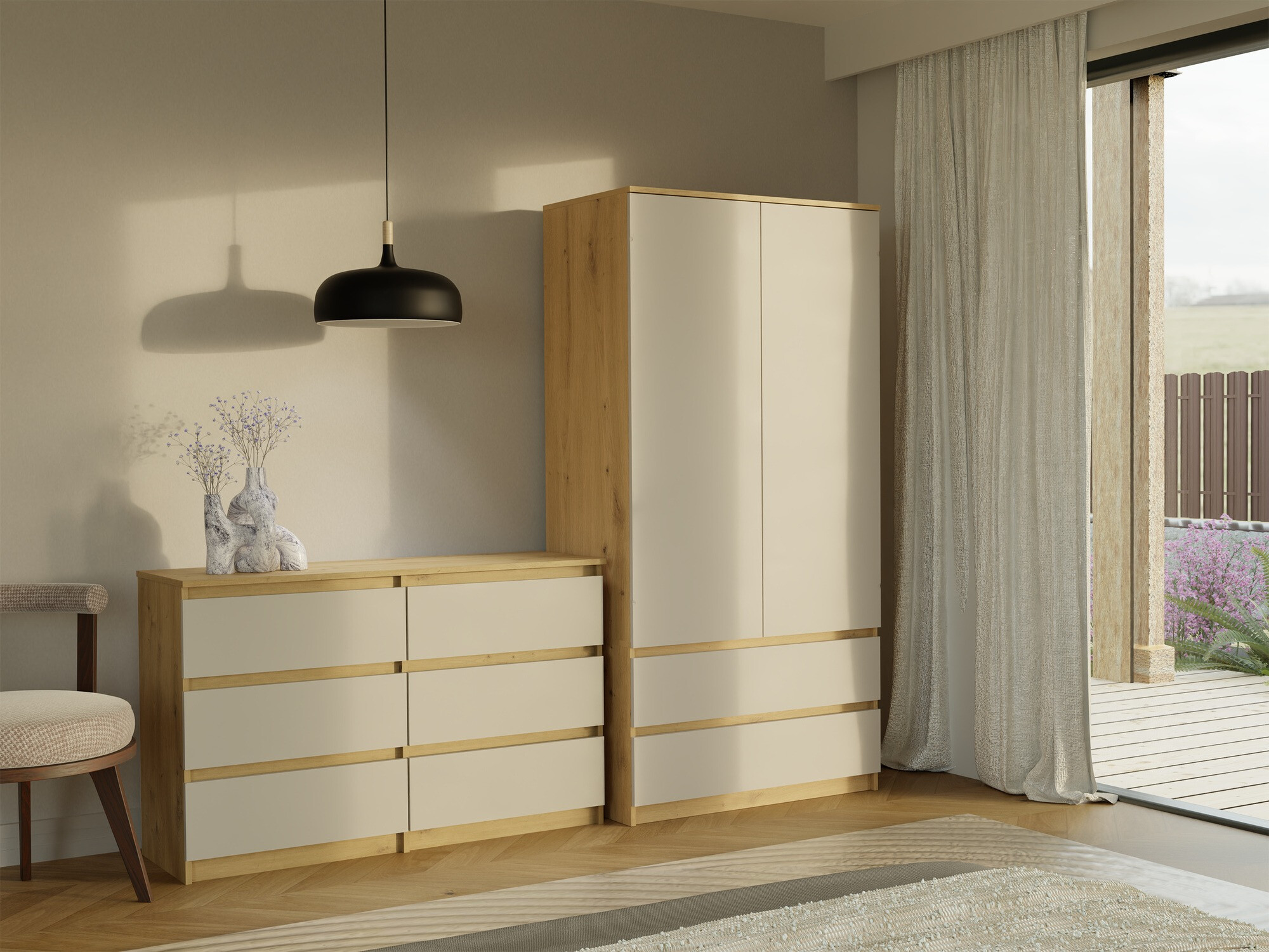 Συρταριέρα Elbvelu 103 (Artisan βελανιδιά + Κασμίρι)