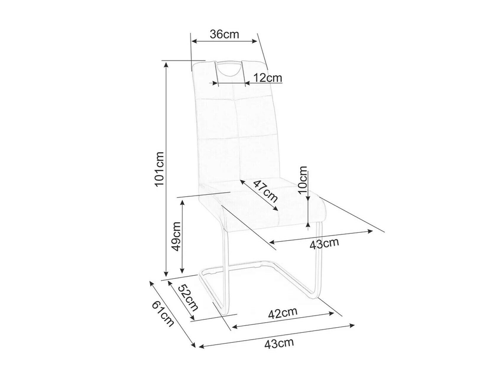 Καρέκλα Detroit 724 (Γκρι)