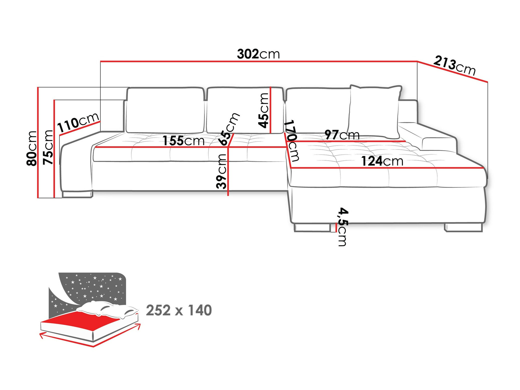 Γωνιακός Καναπές Comfivo Nitor II (Coral 45)