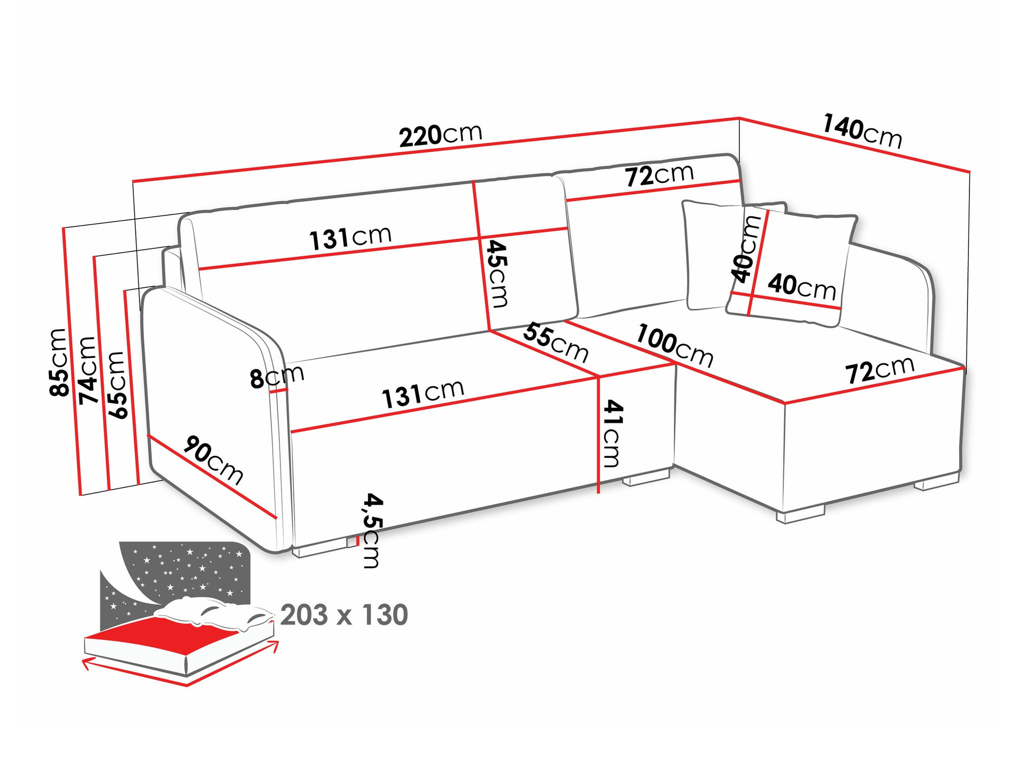 Γωνιακός Καναπές Columbus 245 (Velo 635)