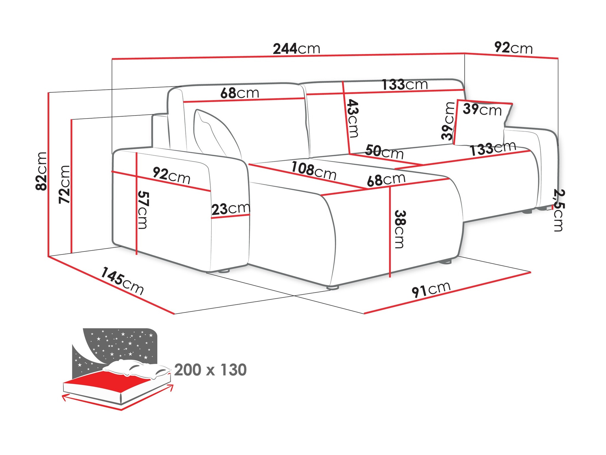 Γωνιακός Καναπές Doctral III (Poso 02)