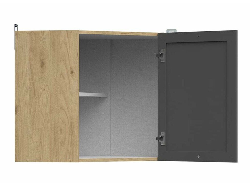 Πολυμορφικό γωνιακό ντουλάπι τοίχου Classic Grey Oak 104