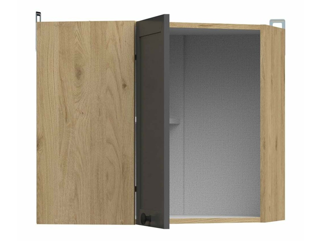 Πολυμορφικό γωνιακό ντουλάπι τοίχου Classic Grey Oak 104