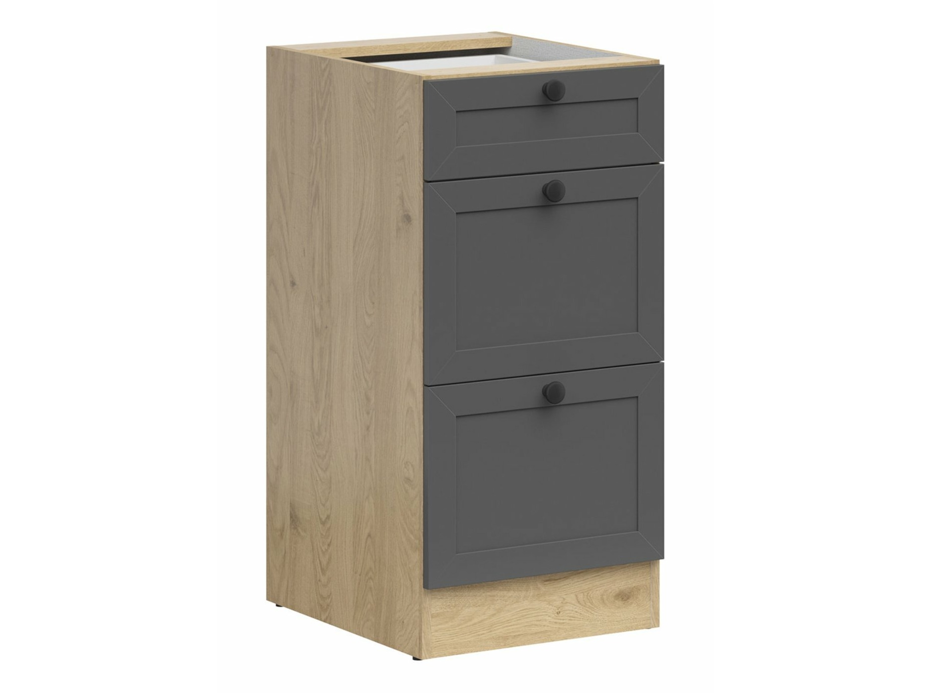 Πολυμορφικό ντουλάπι με συρτάρι Classic Grey Oak 107