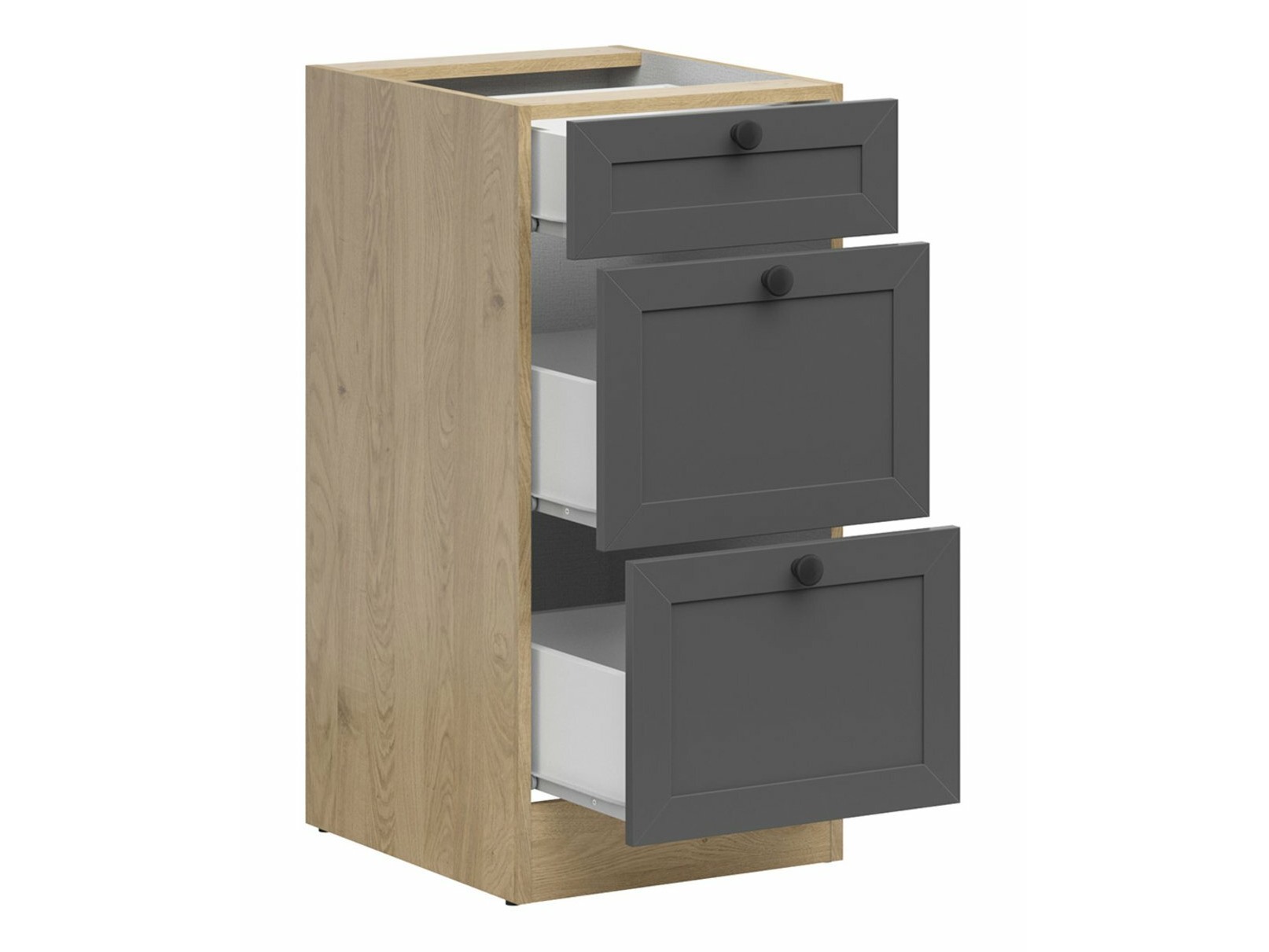 Πολυμορφικό ντουλάπι με συρτάρι Classic Grey Oak 107