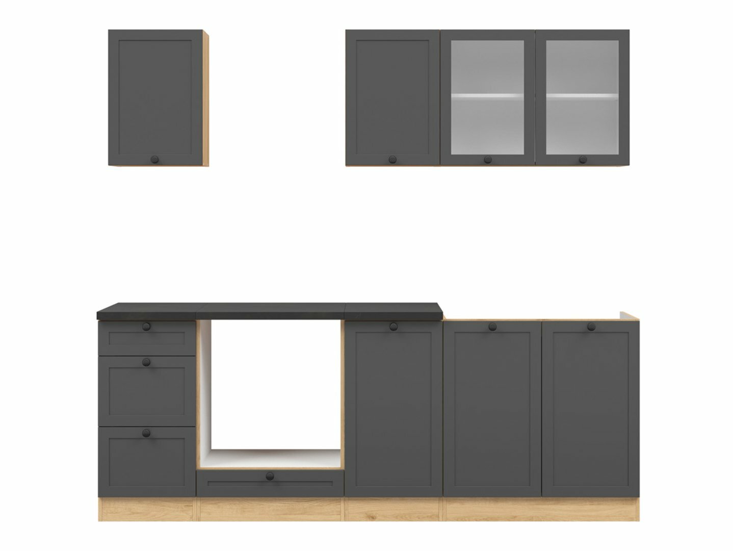 Πολυμορφικό σετ κουζίνας Classic Grey Oak 117